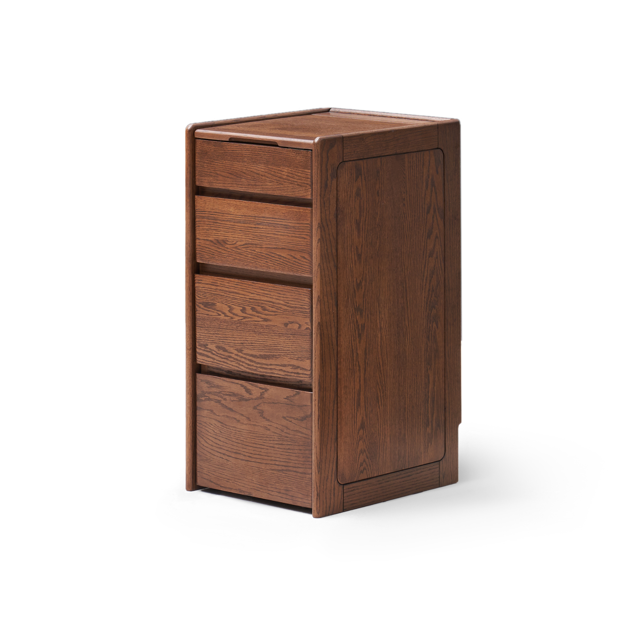 Solidwood Radiant Dressing Table and Stool Set with Flip Mirror, Walnut Oak