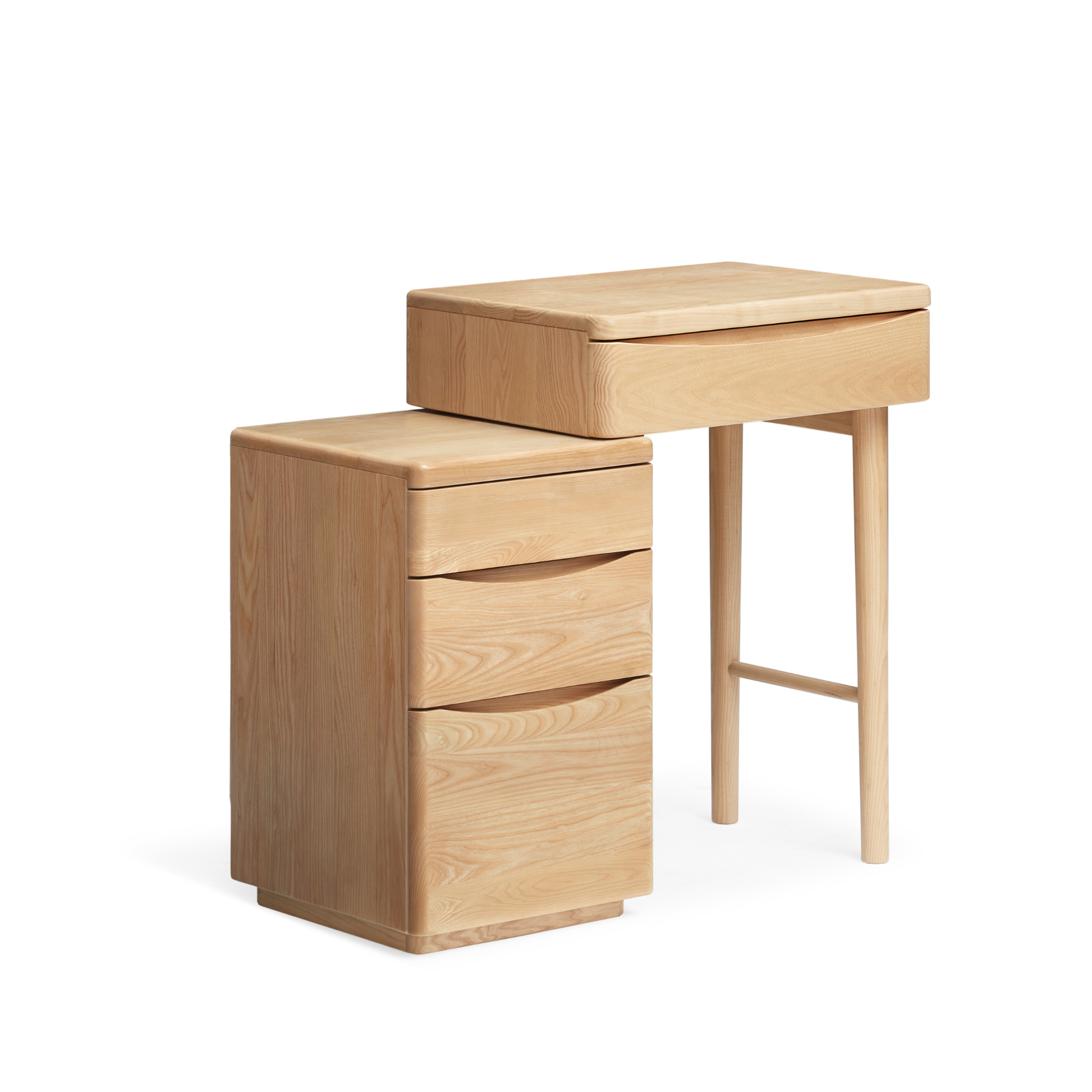 Solidwood Radiant Extendable Dressing Table, Ash, 80cm