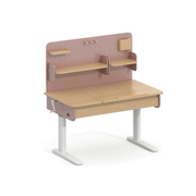 Boori Ergonomic Kids Desk (118cm) With Pegboard Hutch Package, Cherry