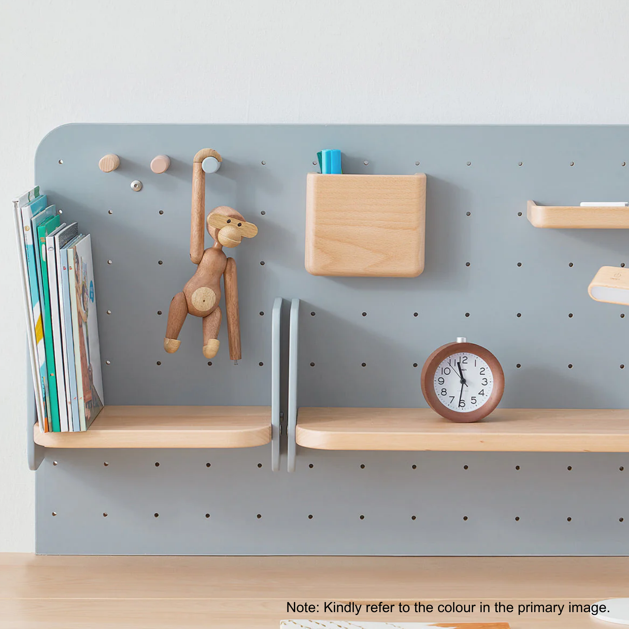 Boori Ergonomic Kids Desk (118cm) With Pegboard Hutch Package, Cherry