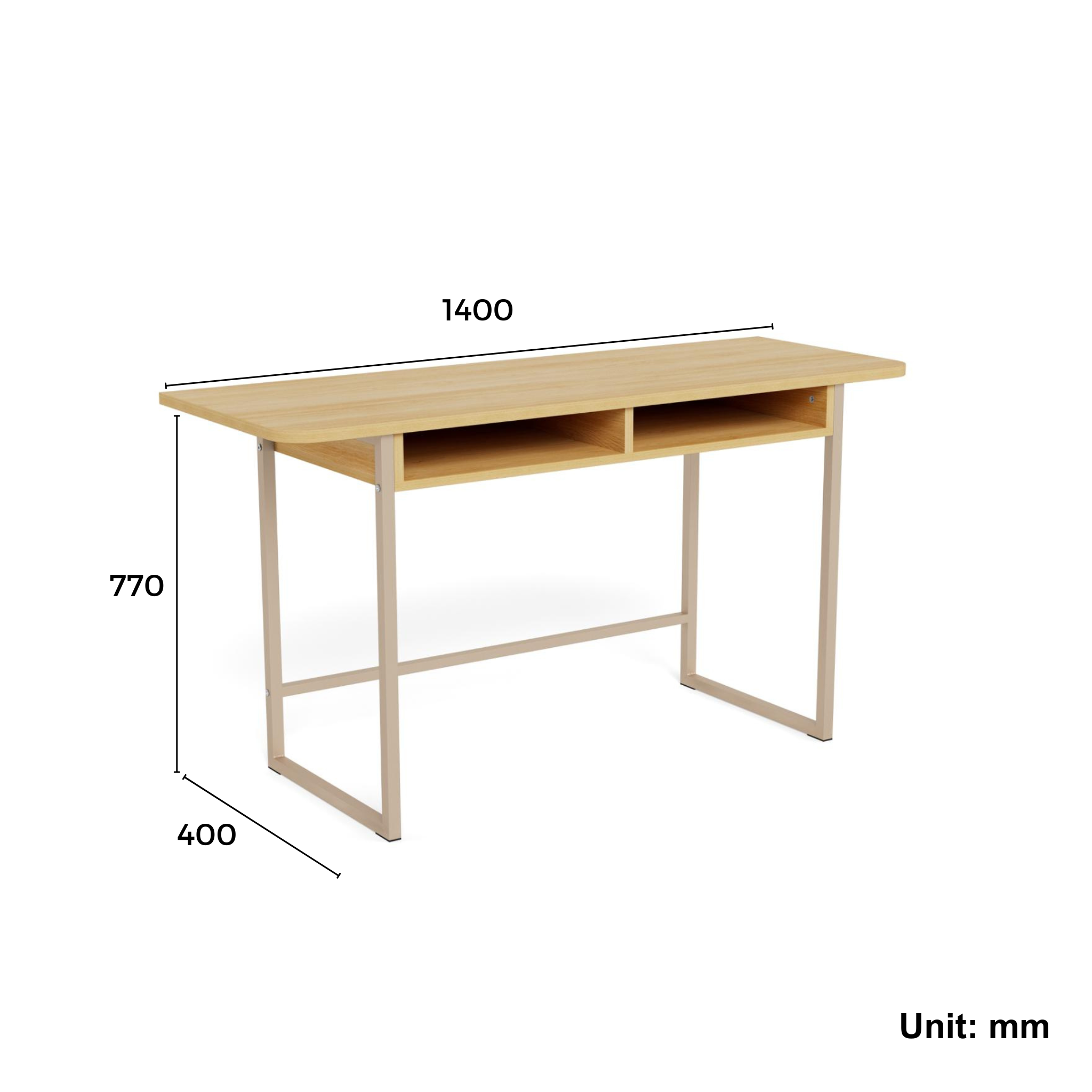 Hjem Design Darwen Console Table, Natural Wood