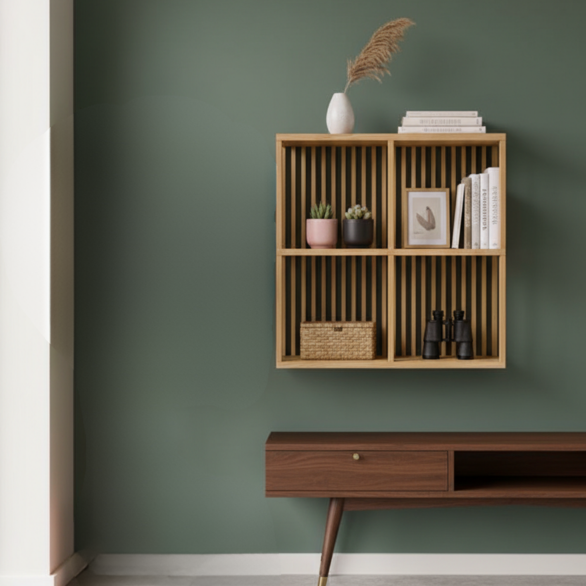 Hjem Design Weldon Wall-mounted Shelving Unit, 67x31x69cm