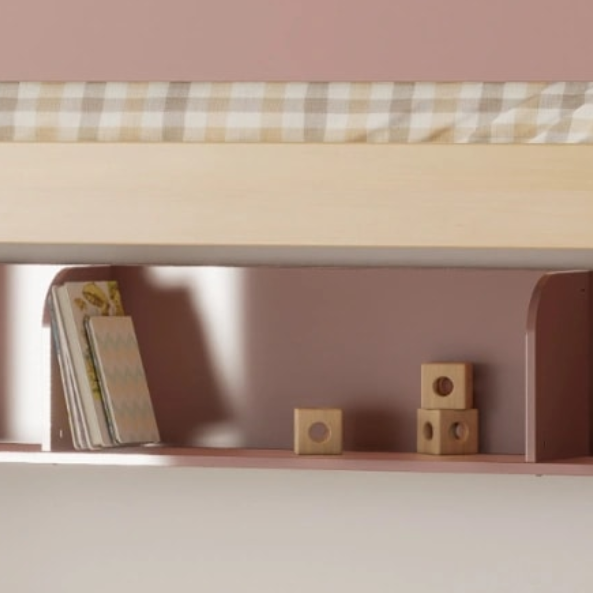 Boori Natty Kids Bookshelf for King Single Bunk/Loft, Cherry
