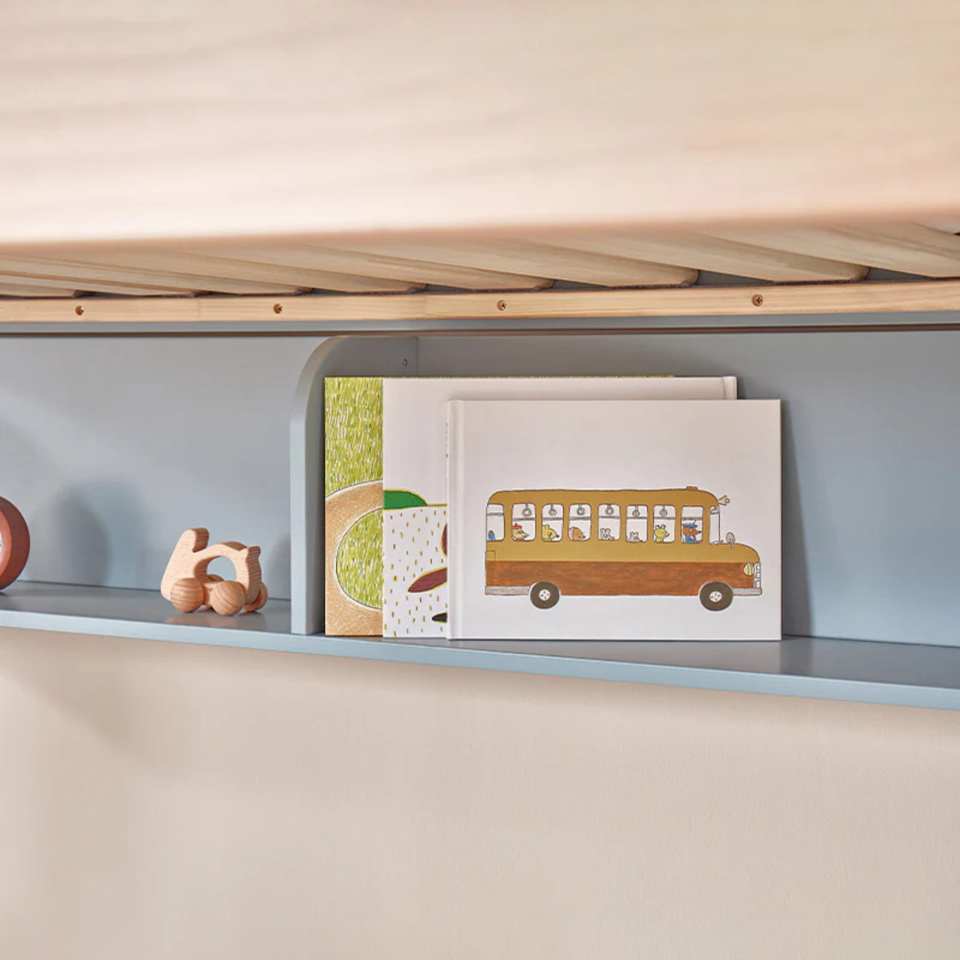 Boori Natty Kids Bookshelf for King Single Bunk/Loft, Blueberry