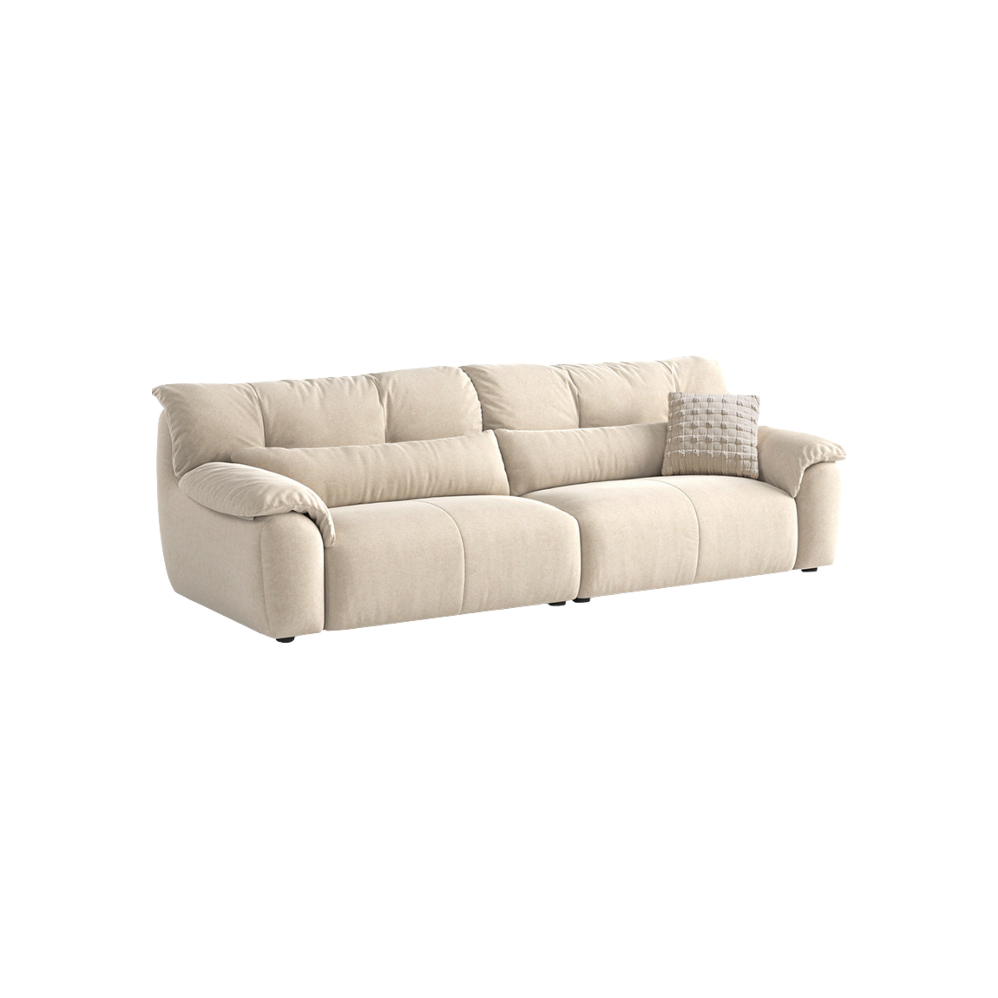 Linspire Serenity 4-Seater Sofa, Pet-Friendly Fabric, Beige