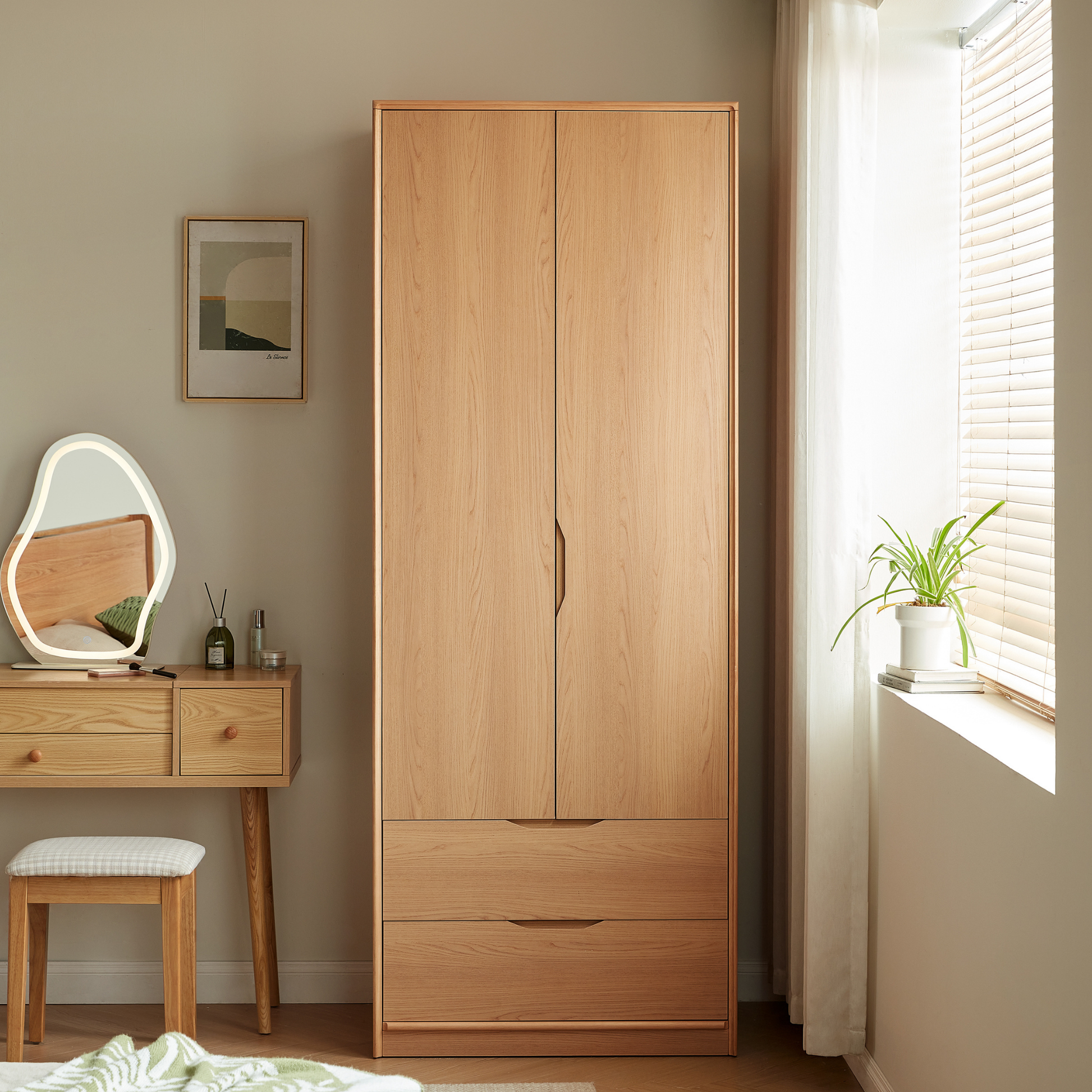 Linspire Aalto 2-Door Wardrobe with Drawers