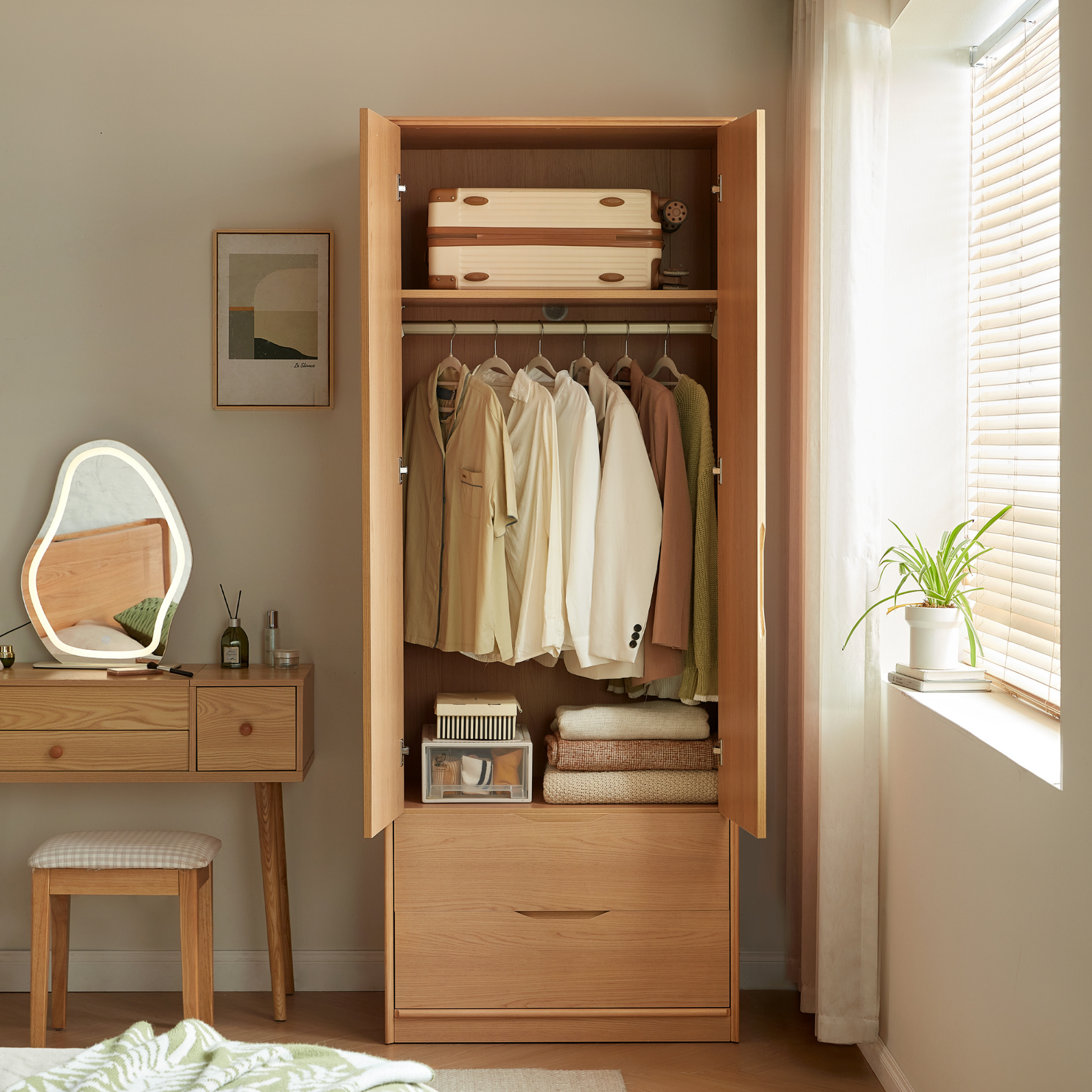 Linspire Aalto 2-Door Wardrobe with Drawers