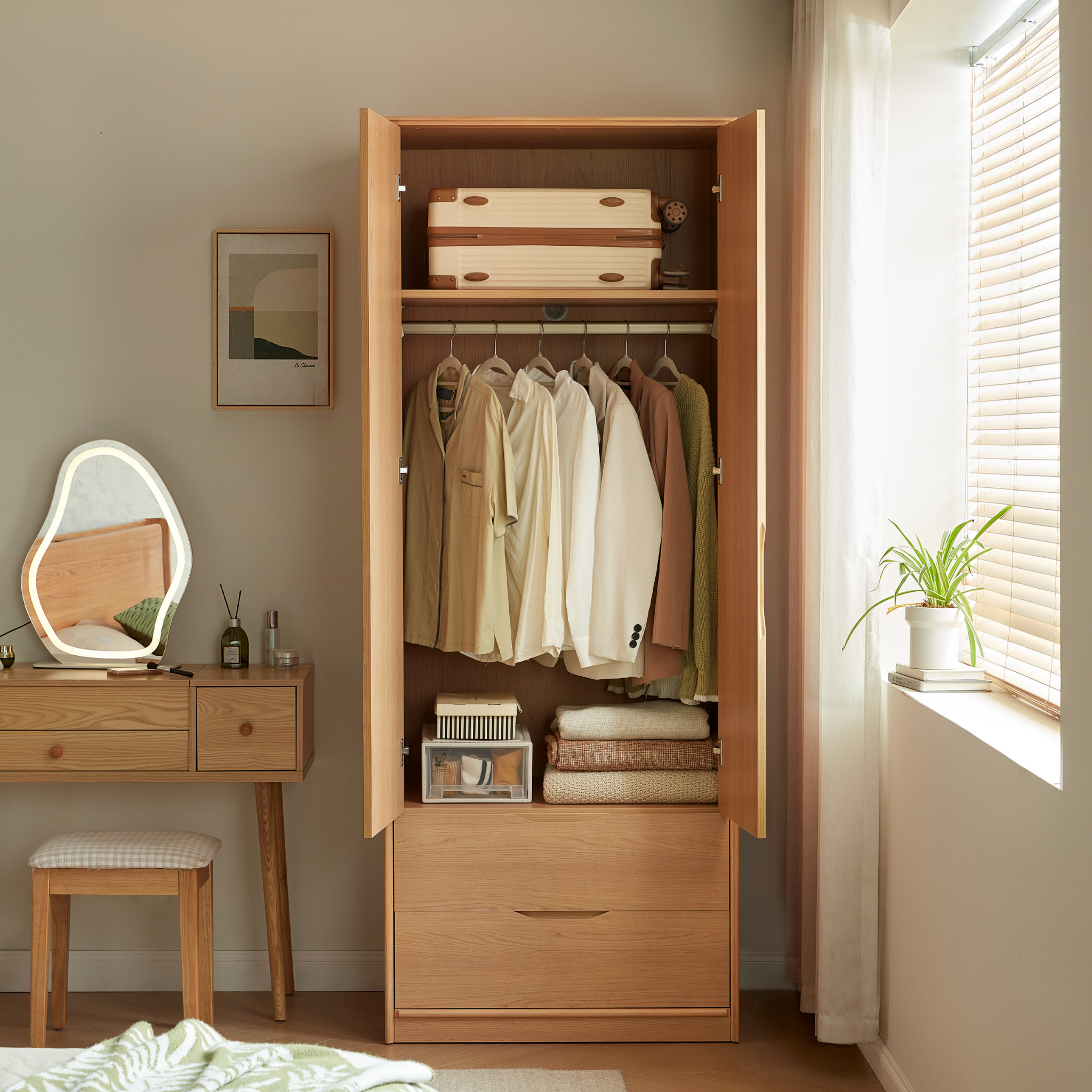Linspire Aalto 2-Door Wardrobe with Drawers