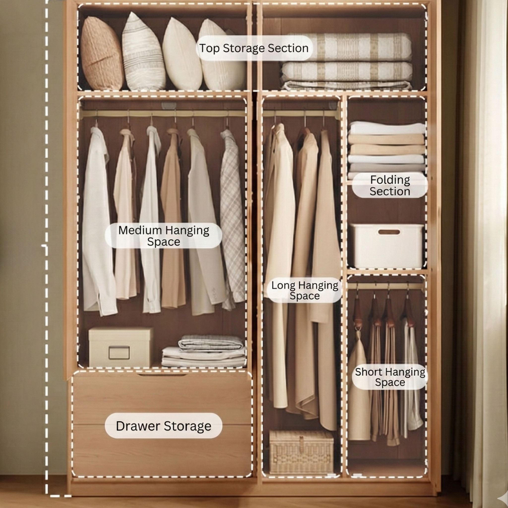 Linspire Aalto 4-Door Wardrobe with Drawers