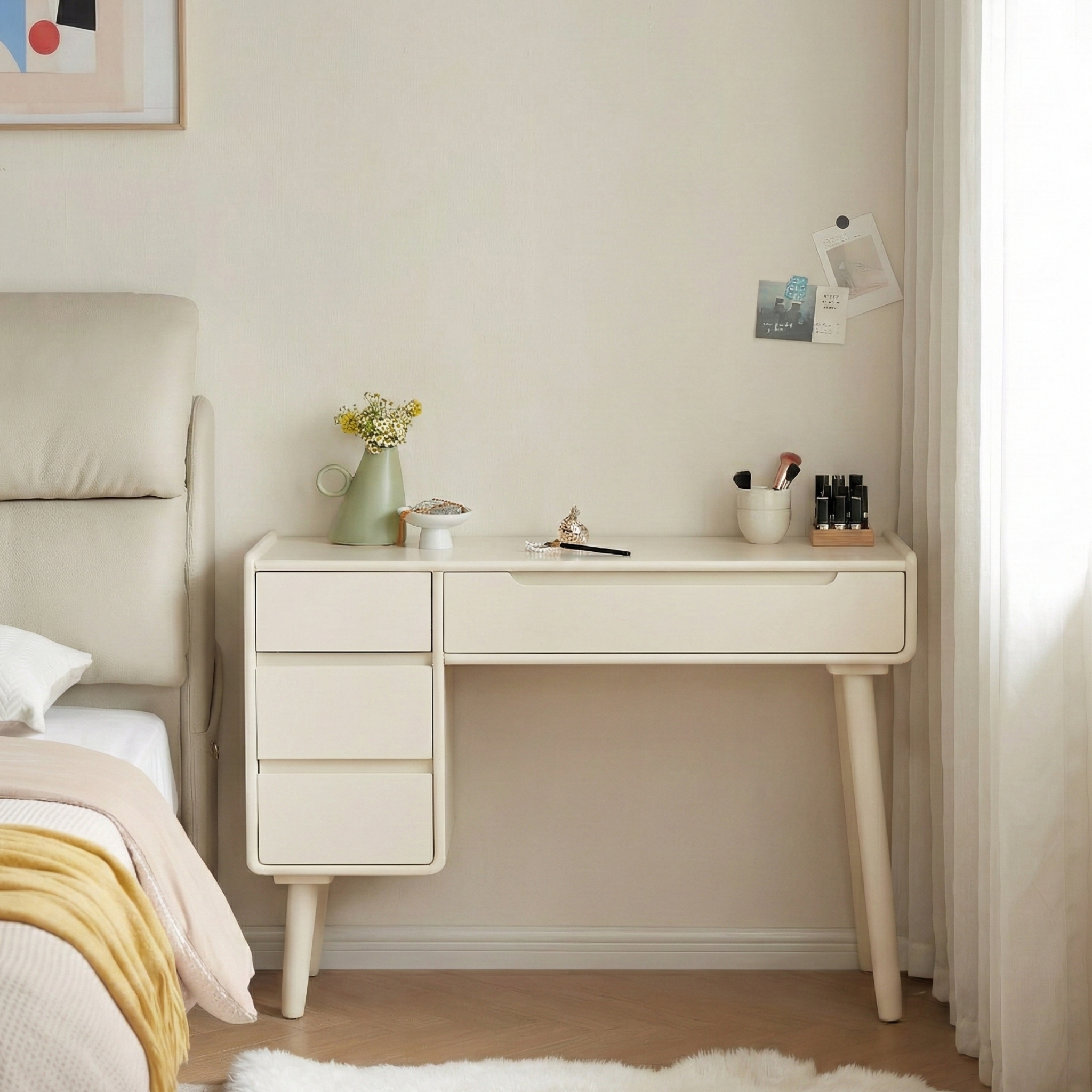 Linspire Luna Solid Wood Dressing Table, W100cm