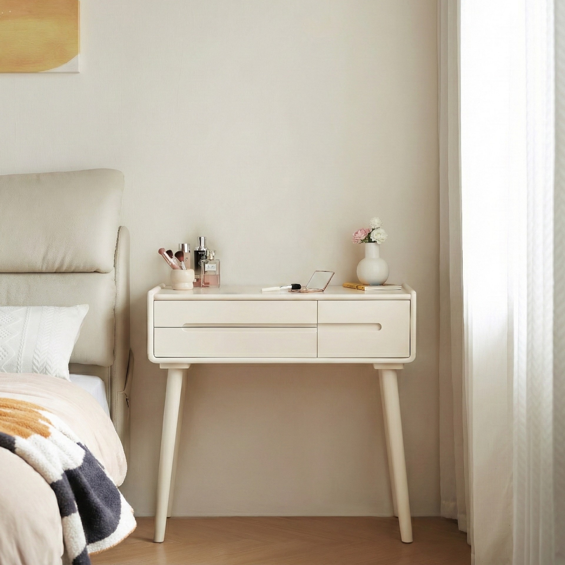 Linspire Luna Solid Wood Dressing Table, W80cm