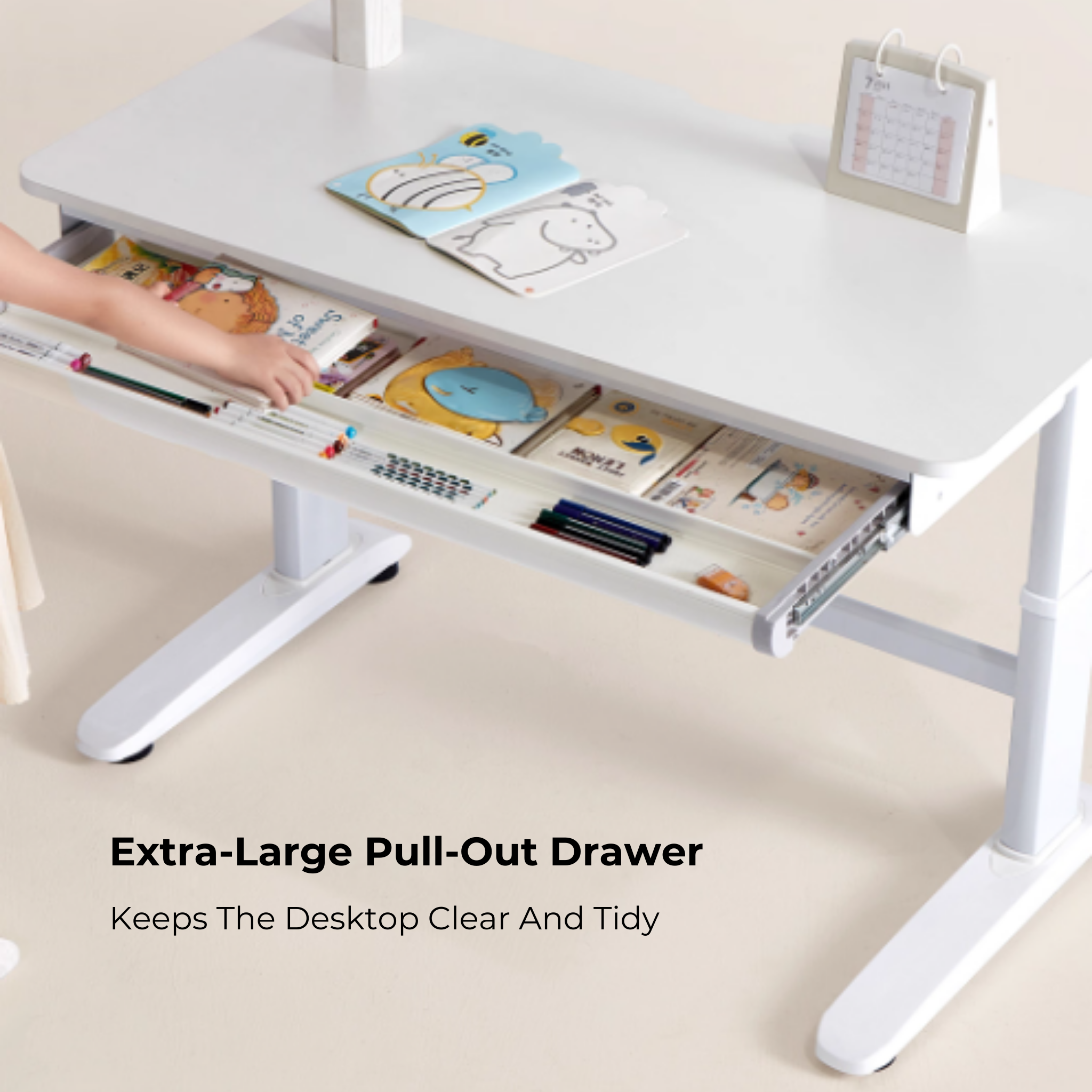 Linspire Flex Height Adjustable Study Desk, W100cm