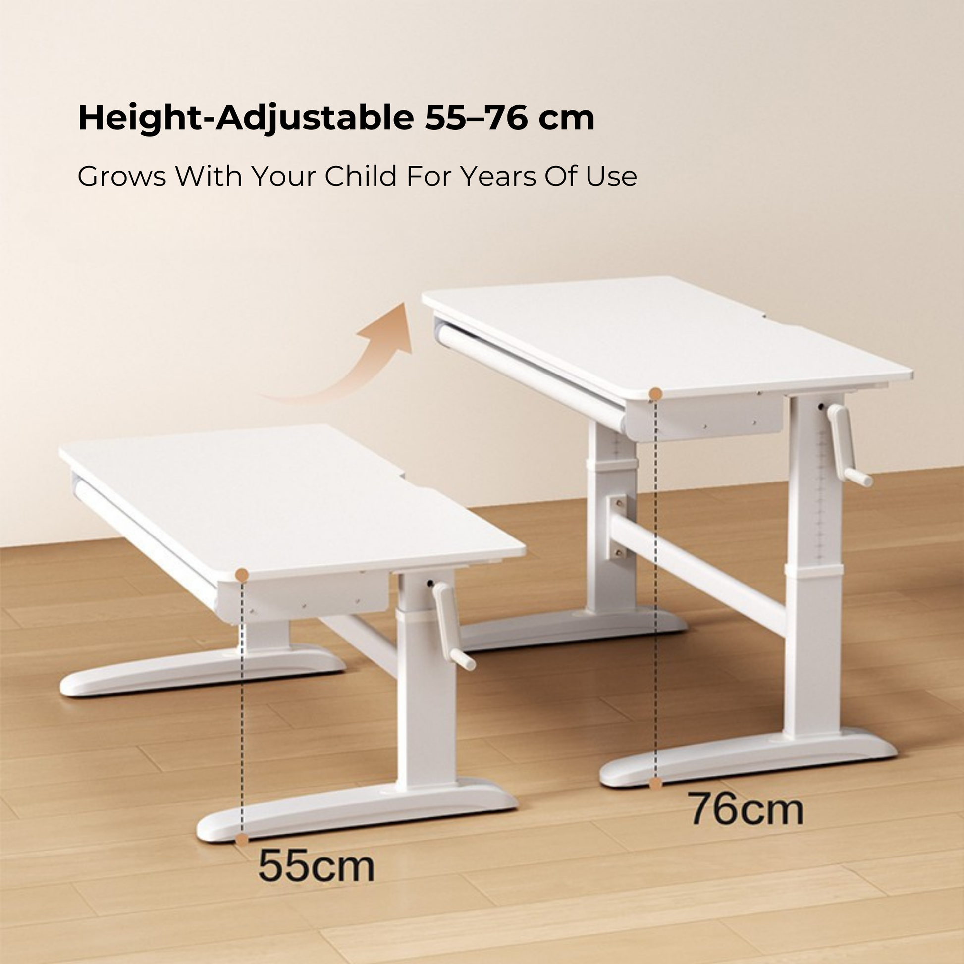 Linspire Flex Height Adjustable Study Desk, W100cm