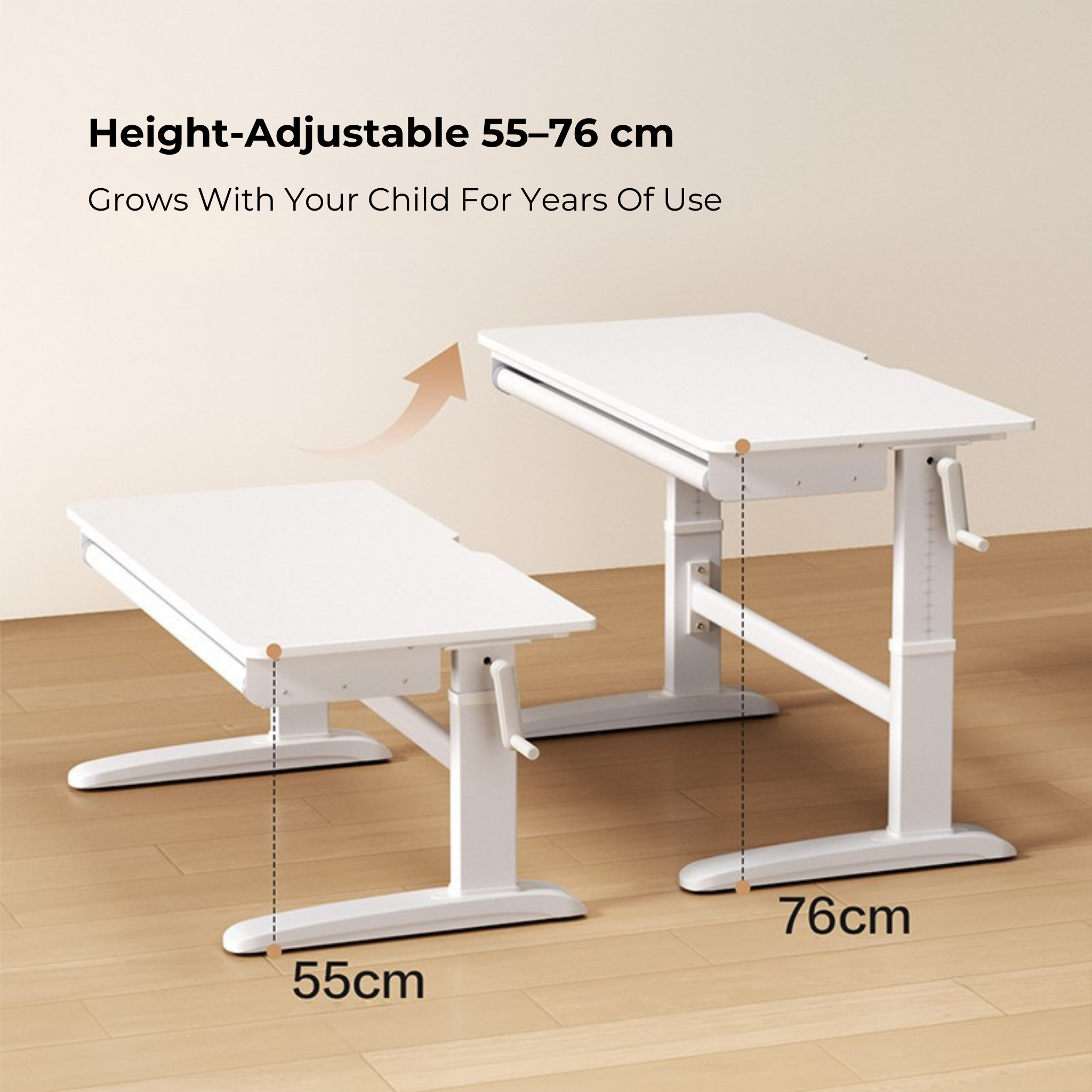 Linspire Flex Height Adjustable Study Desk, W120cm