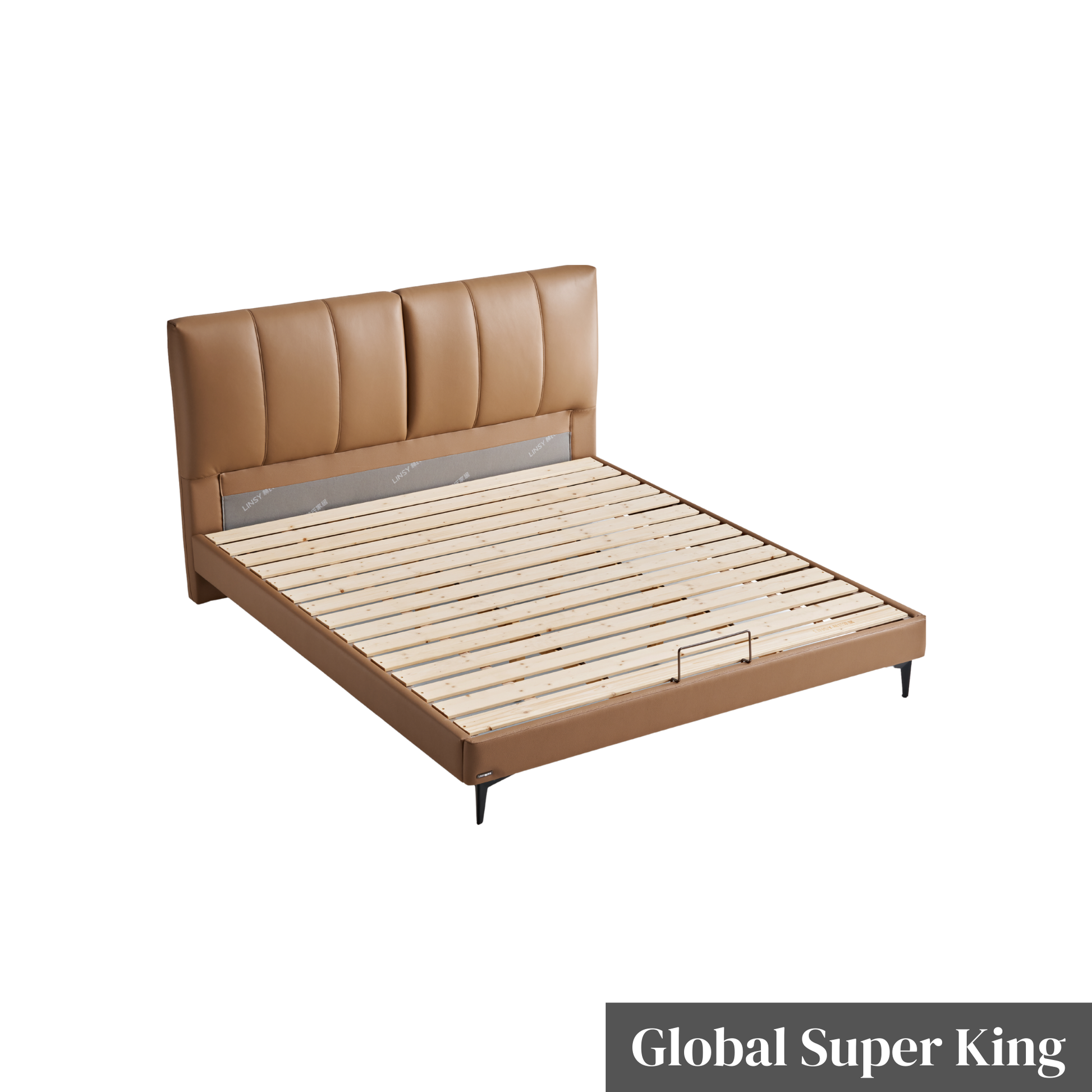 Linspire Radius Leather Bed Frame, Brown
