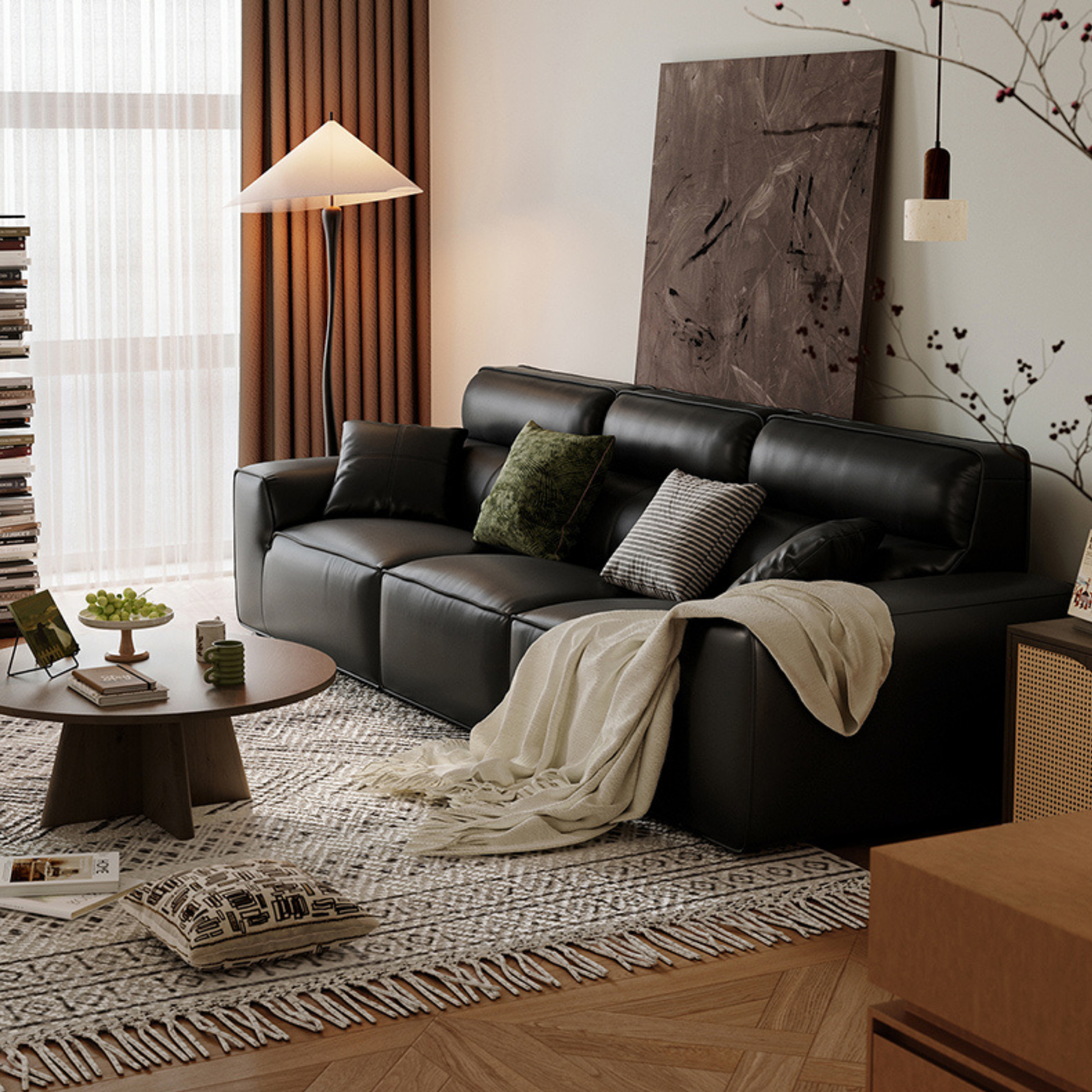Linspire Radius Leather 4-Seater Sofa