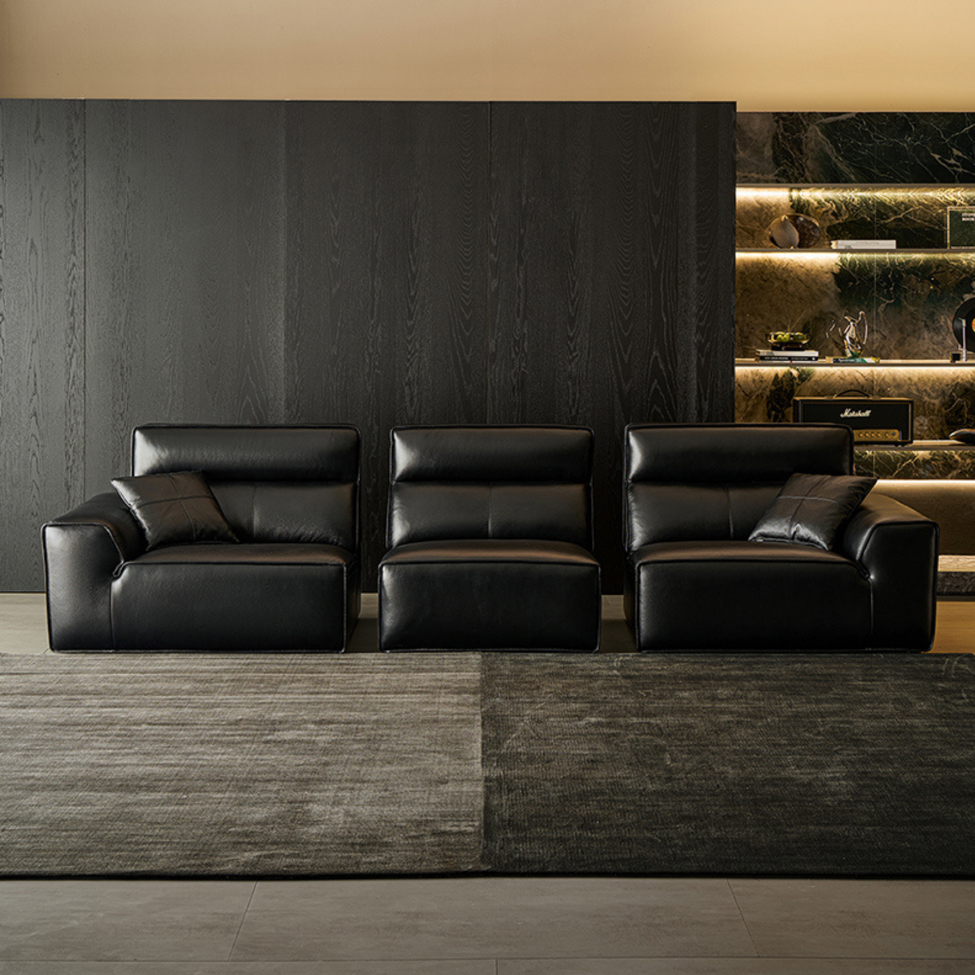 Linspire Radius Leather 4-Seater Sofa