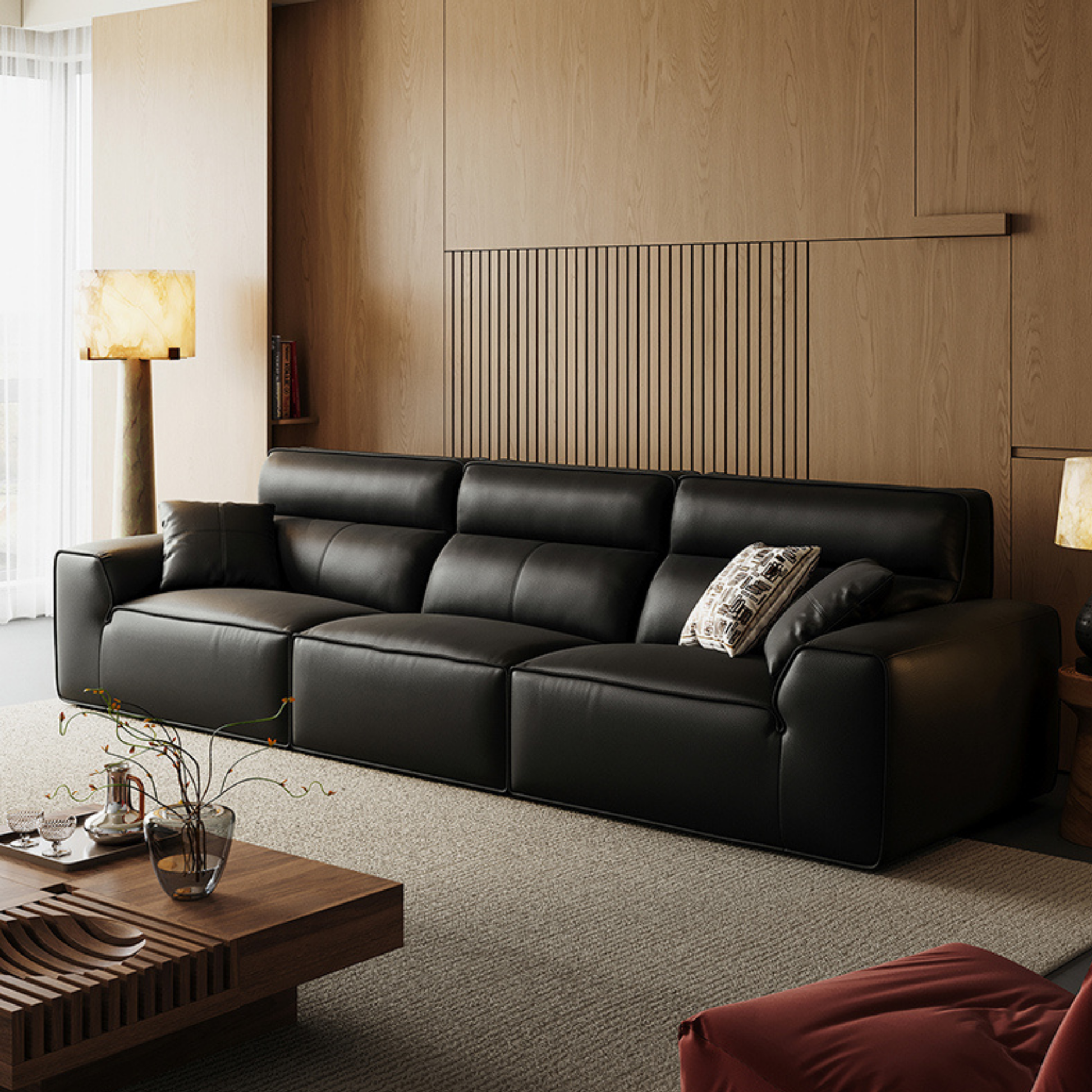 Linspire Radius Leather 4.5-Seater Sofa