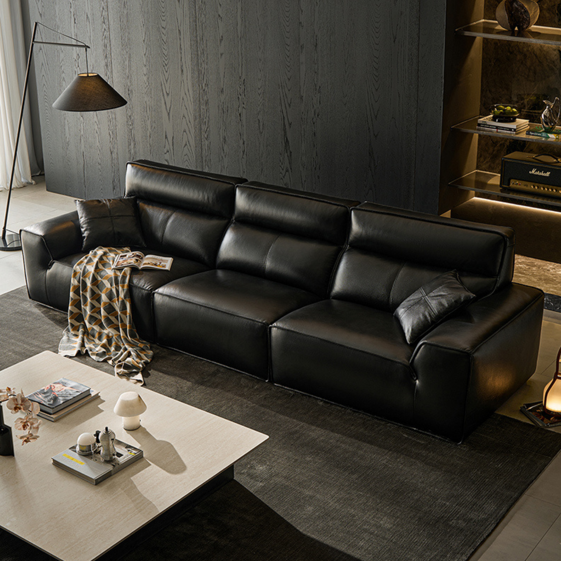 Linspire Radius Leather 4.5-Seater Sofa