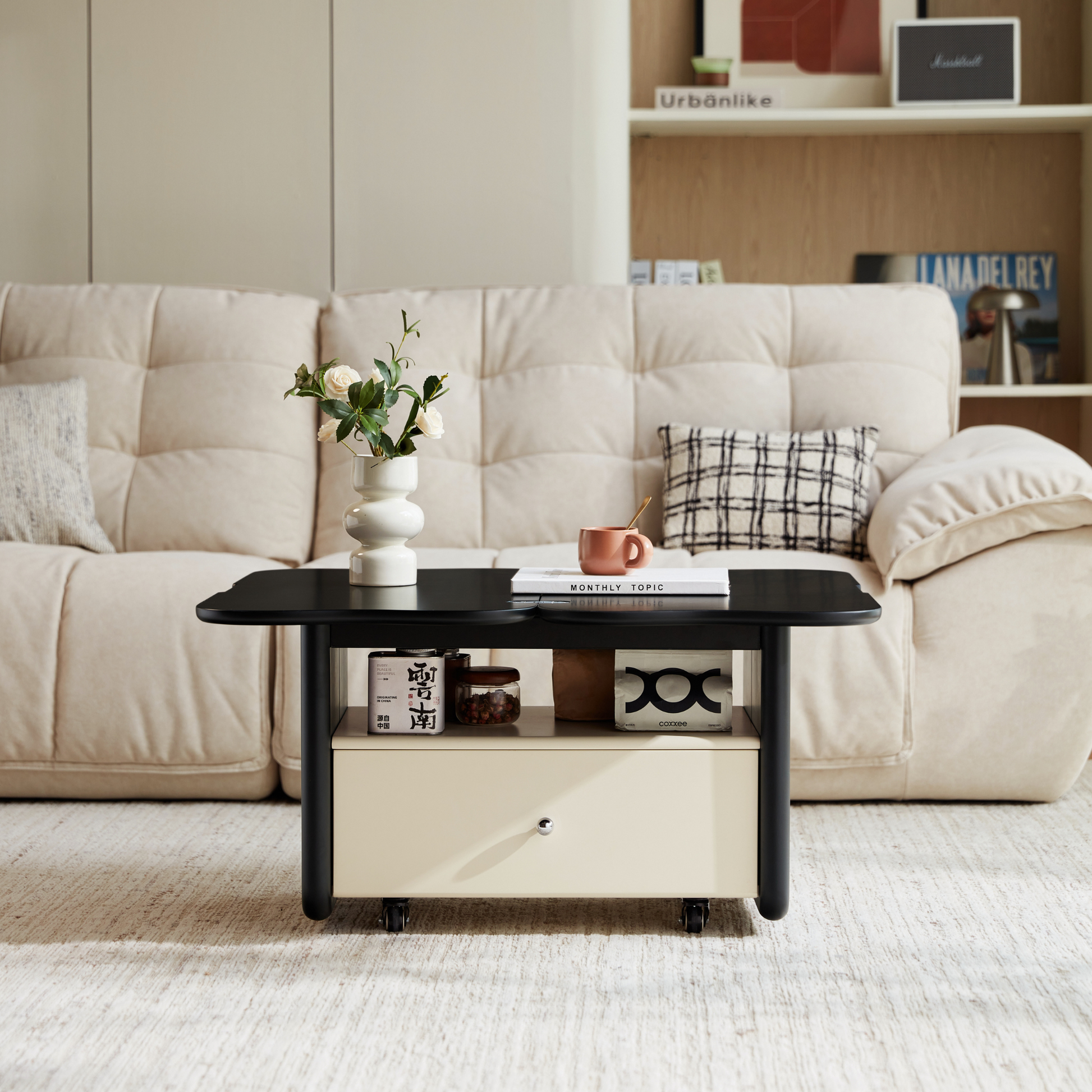 Linspire Walden Extendable Top Coffee Table with Castors