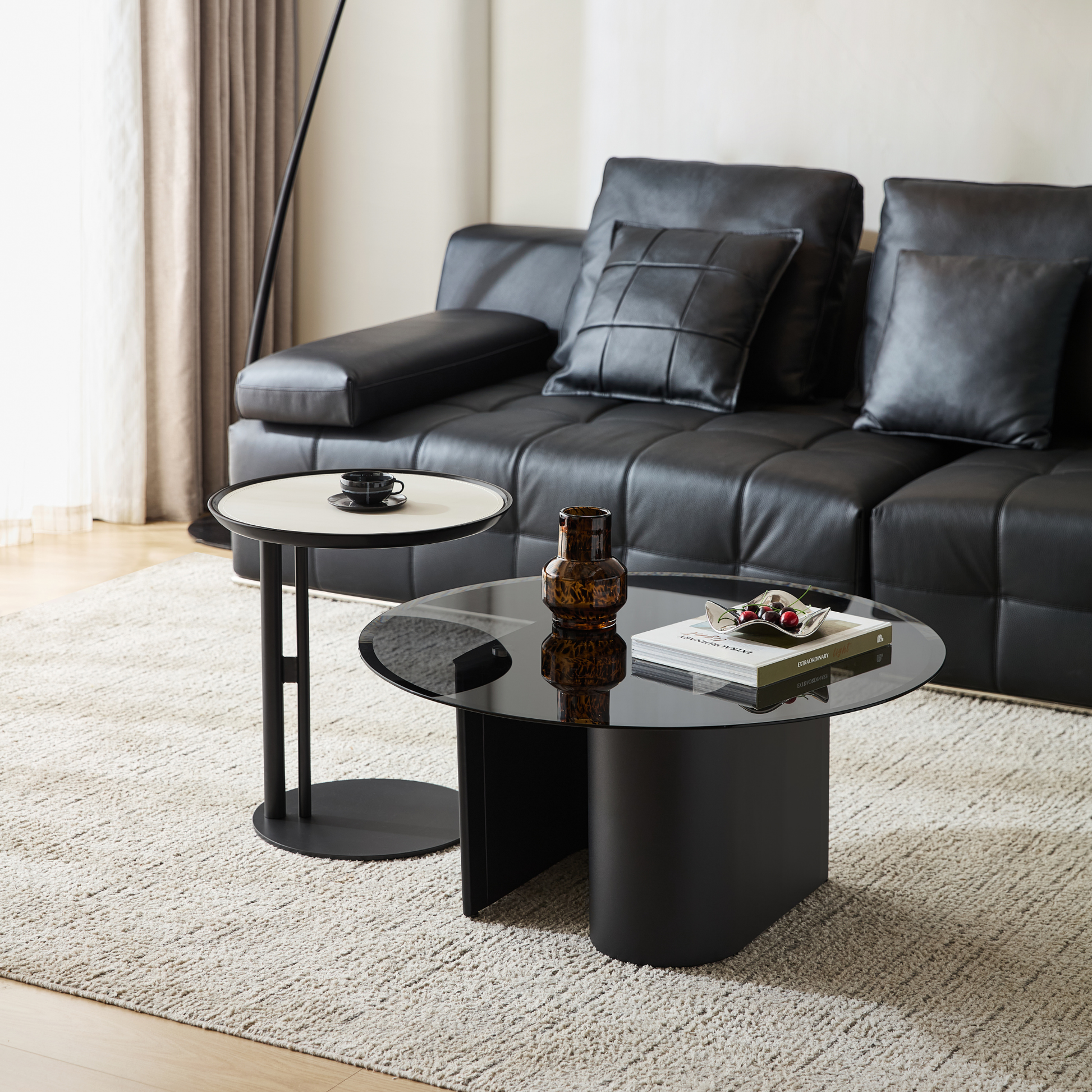 Linspire Vista Coffee Table with Glass Top