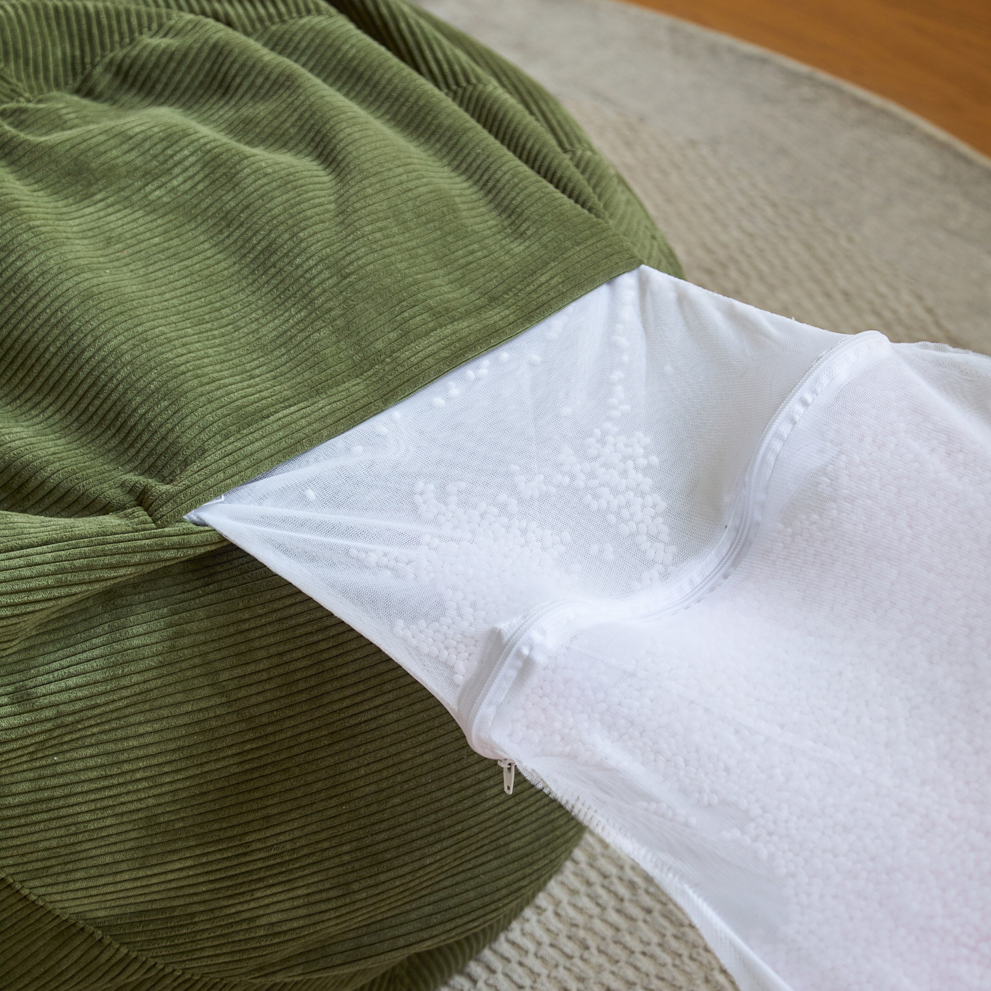 Linspire Nest Bean Bag, Corduroy, Green