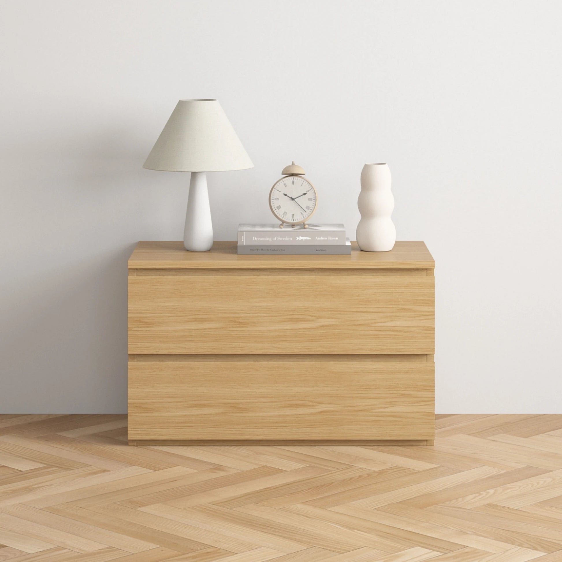 Loft Ensio Chest of 2 Drawers, Natural Wood