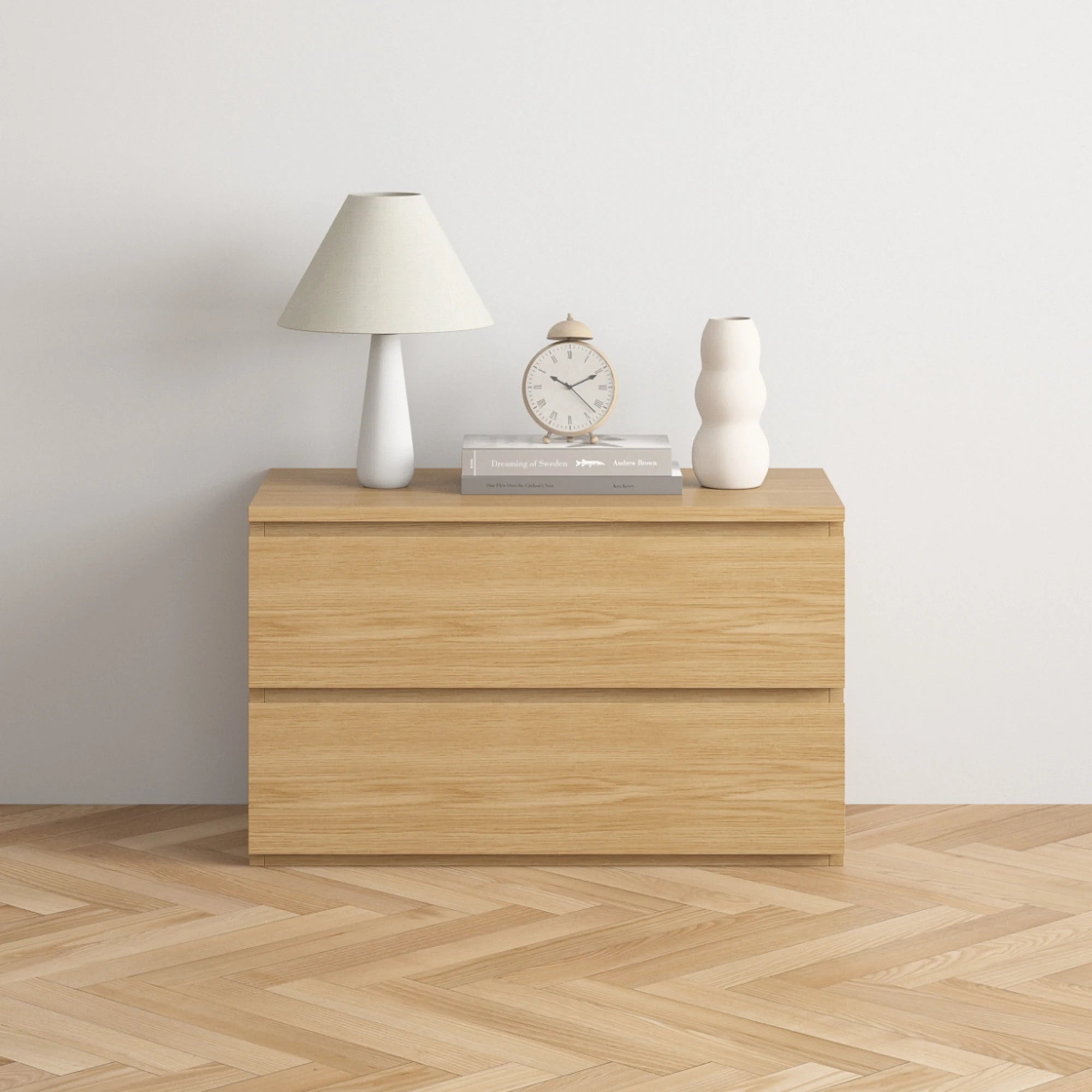 Loft Ensio Chest of 2 Drawers, Natural Wood