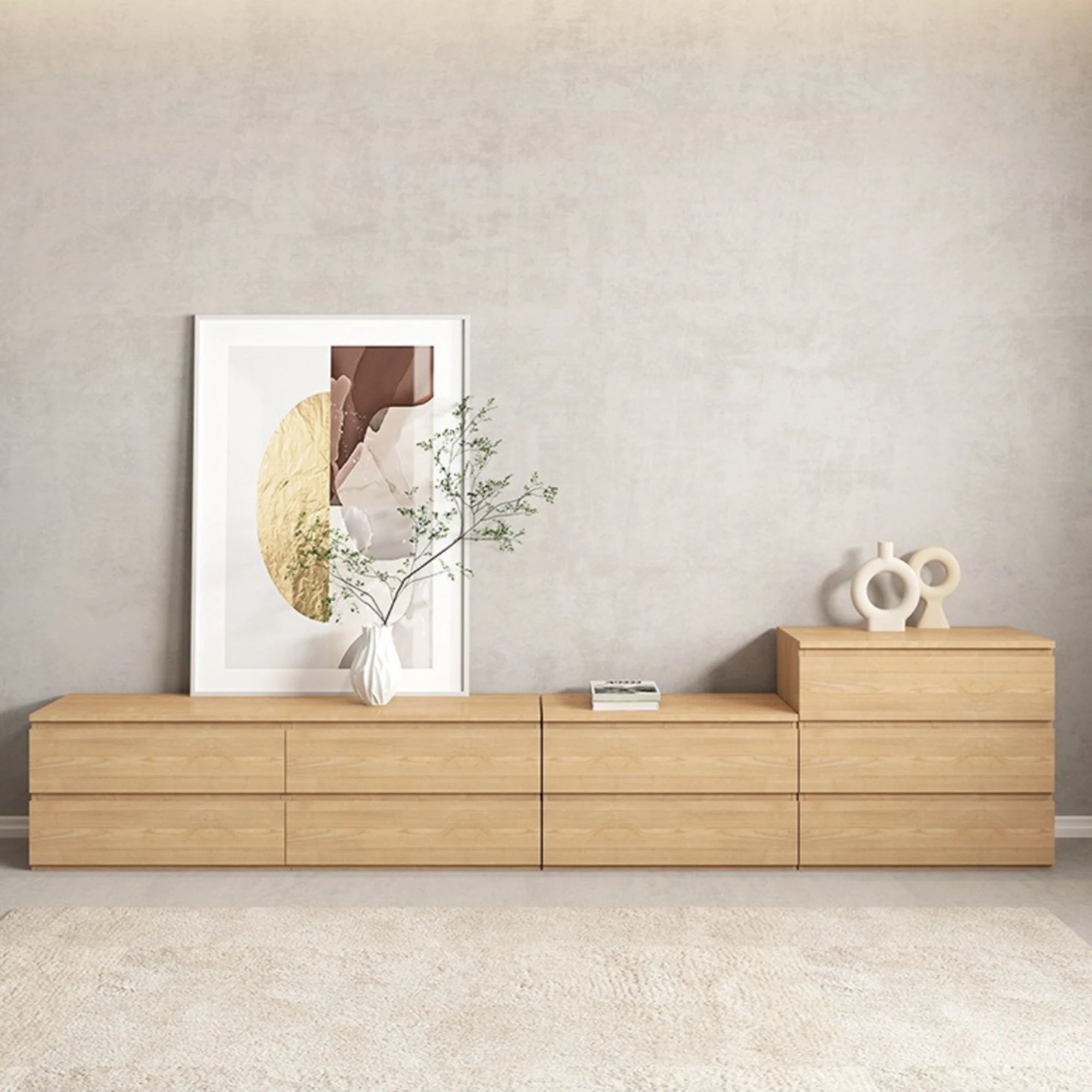 Loft Ensio Chest of 2 Drawers, Natural Wood