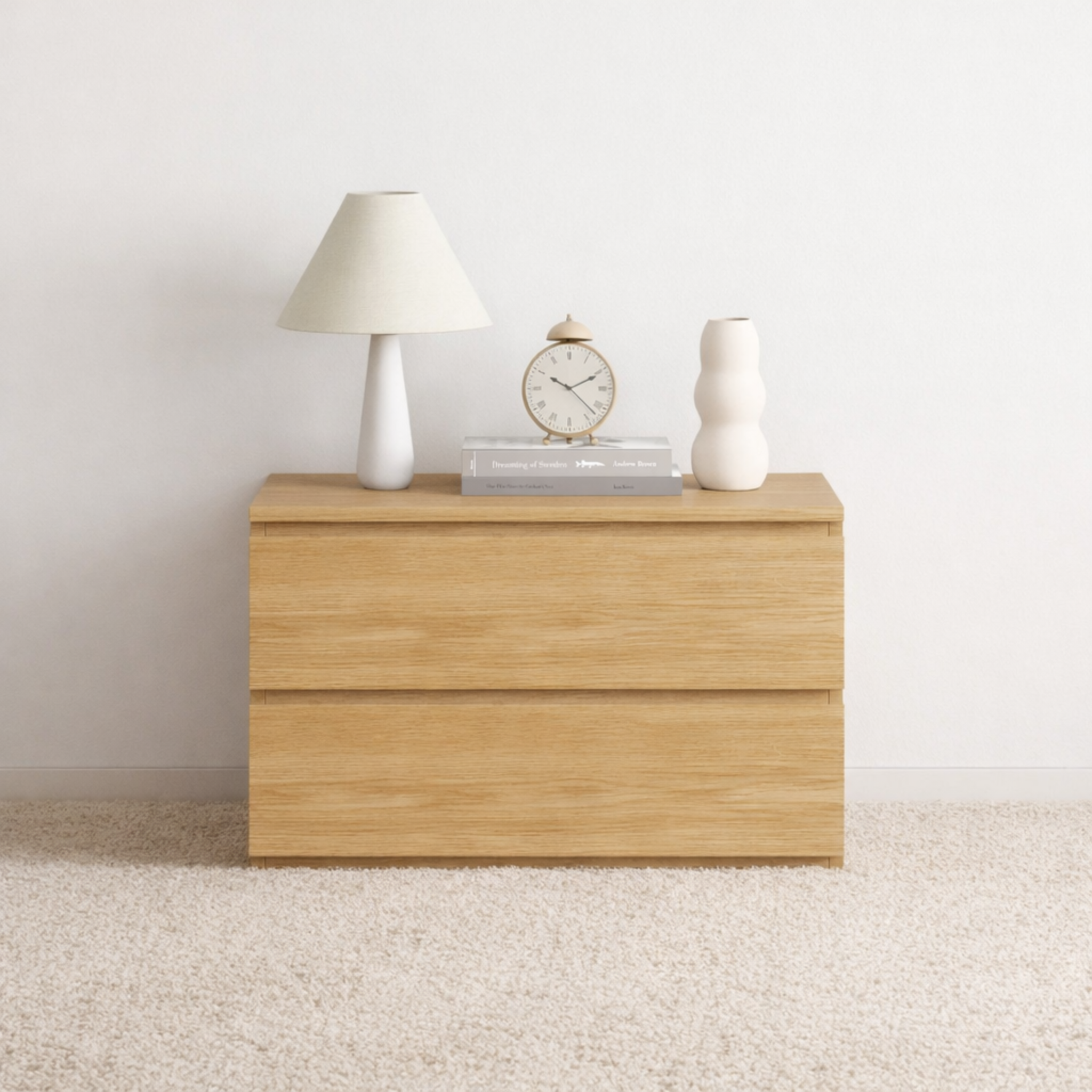 Loft Ensio Chest of 2 Drawers, Natural Wood