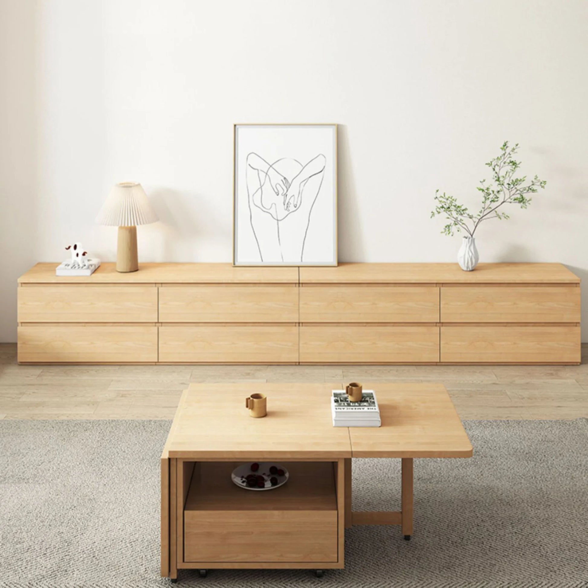 Loft Ensio Chest of 2 Drawers, Natural Wood