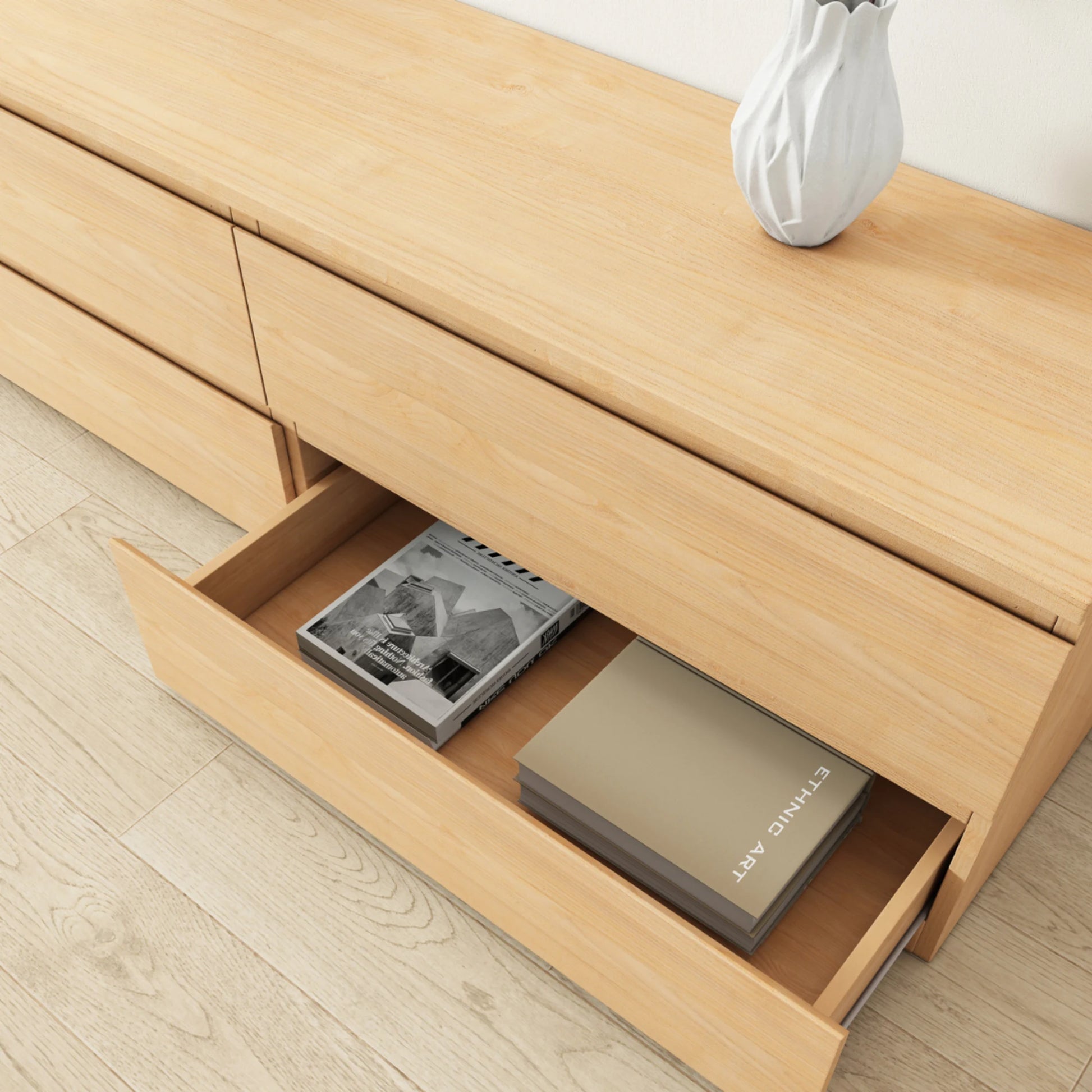 Loft Ensio Chest of 2 Drawers, Natural Wood