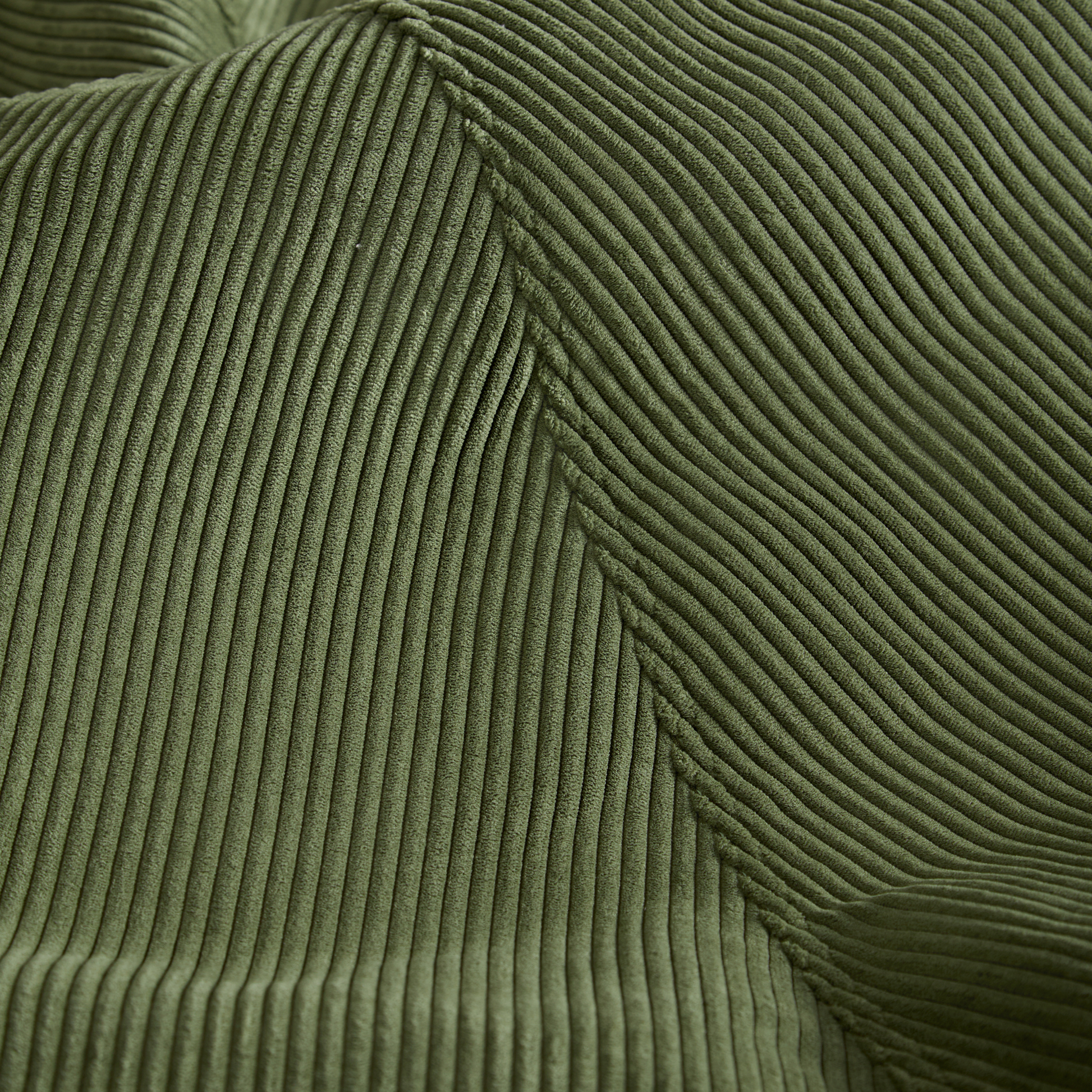 Linspire Nest Bean Bag with Ottoman Set, Corduroy, Green