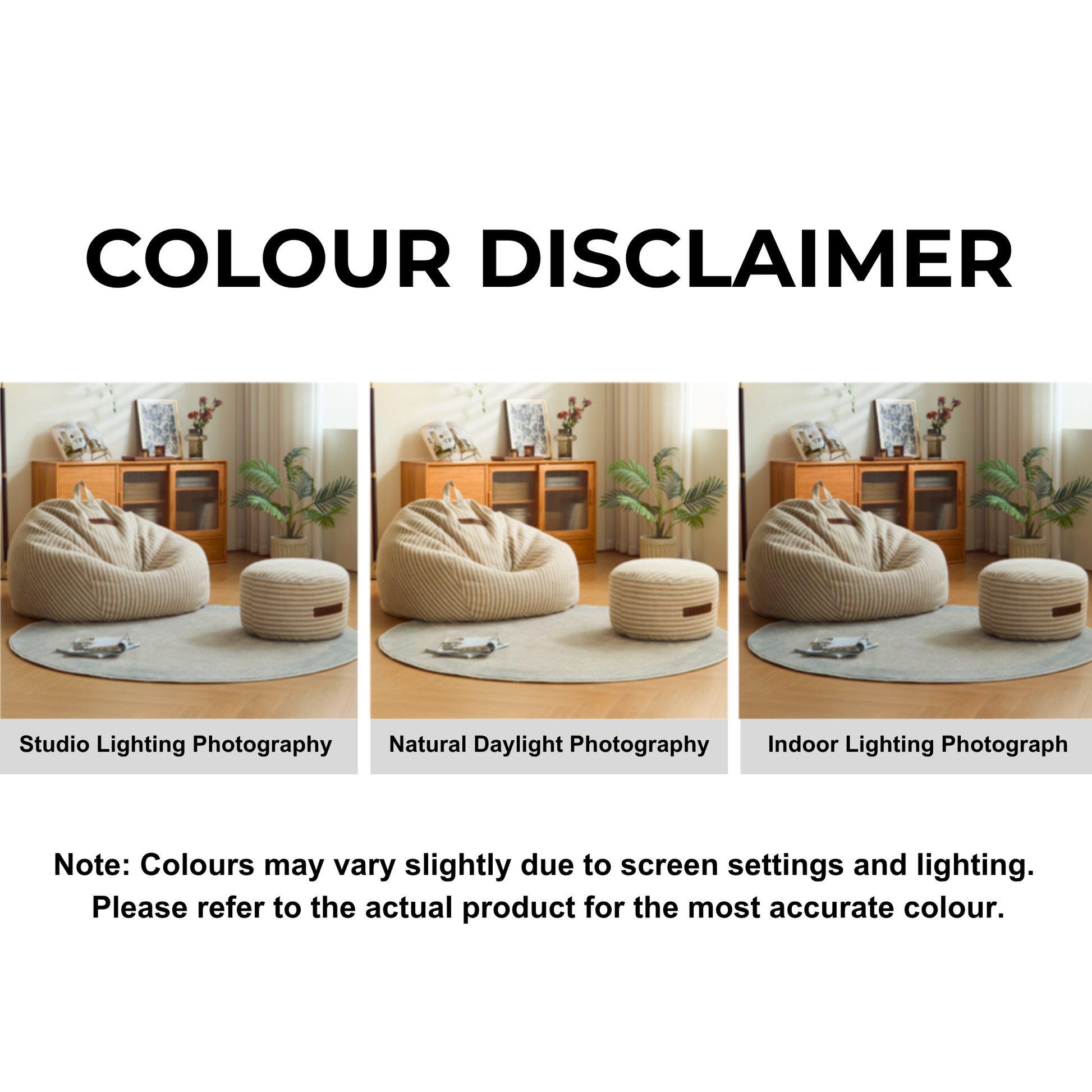 Linspire Nest Bean Bag, Fabric, White & Yellow