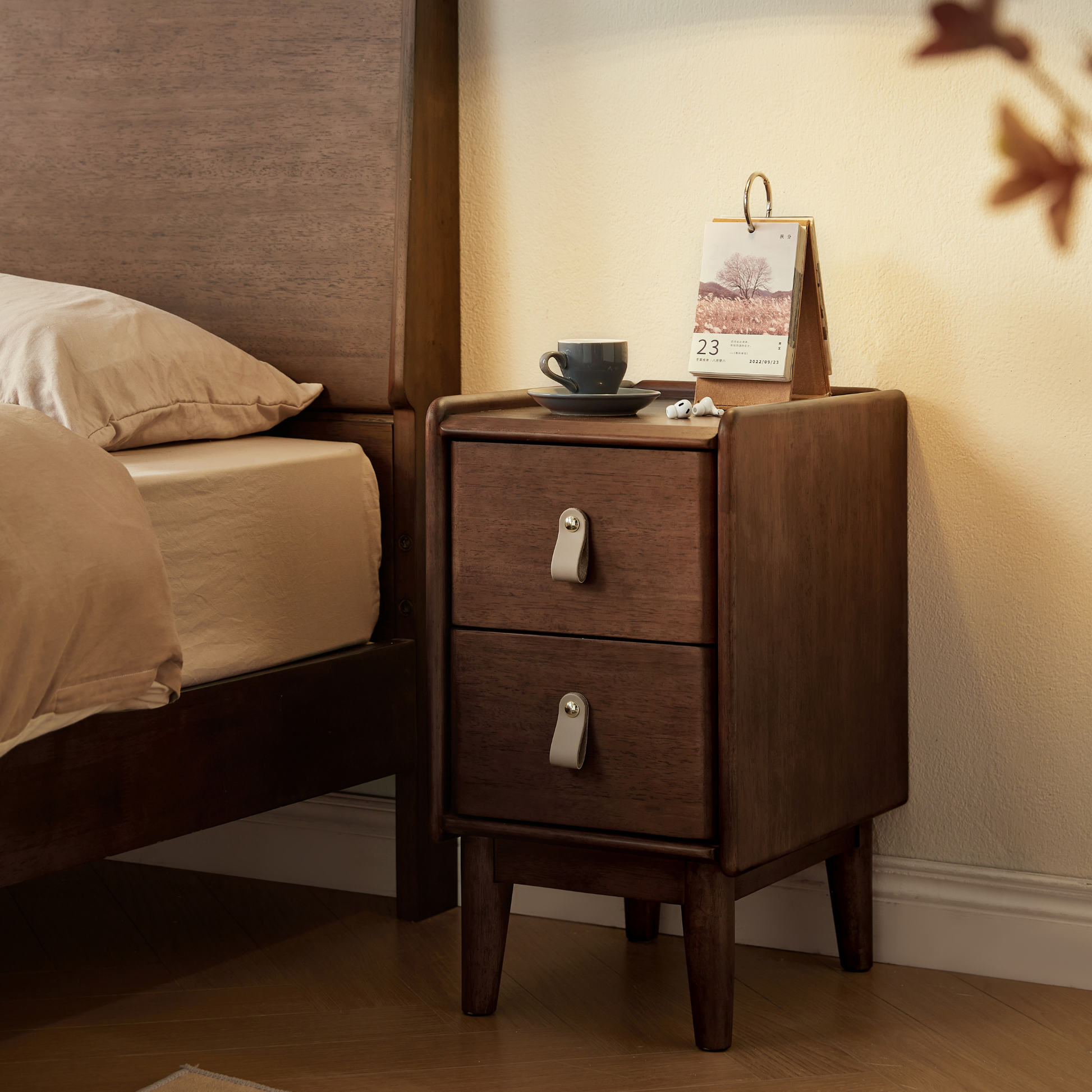 Linspire Ursula Slim Narrow Solid Wood Narrow Bedside Table