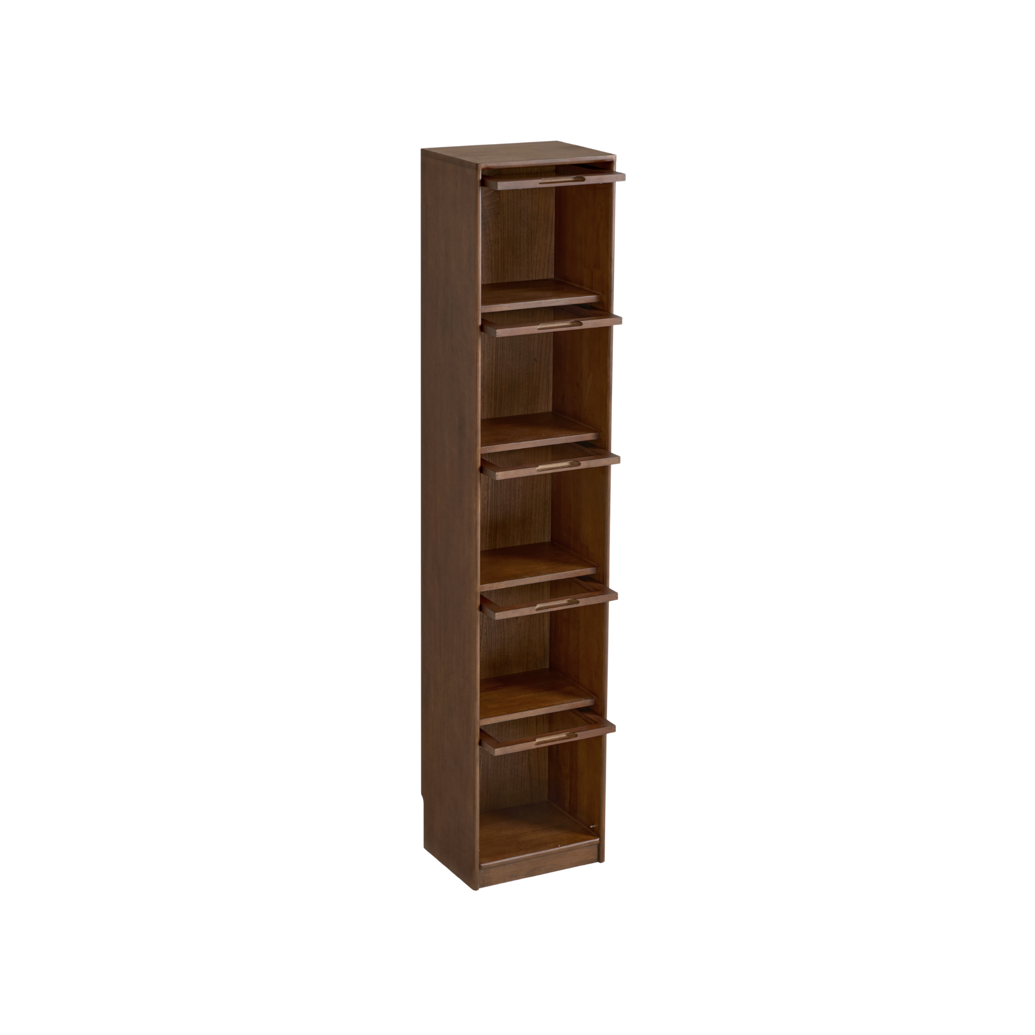 Linspire Ursula Slim Narrow Solid Wood Bookcase with Flip Doors, W30cm