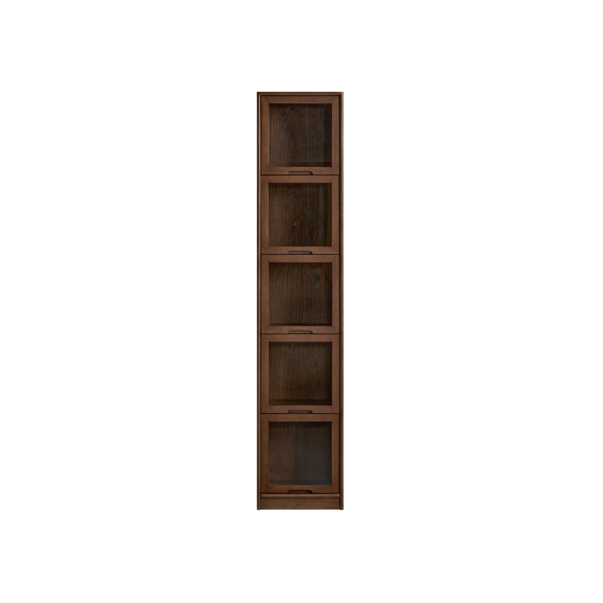 Linspire Ursula Slim Narrow Solid Wood Bookcase with Flip Doors, W40cm