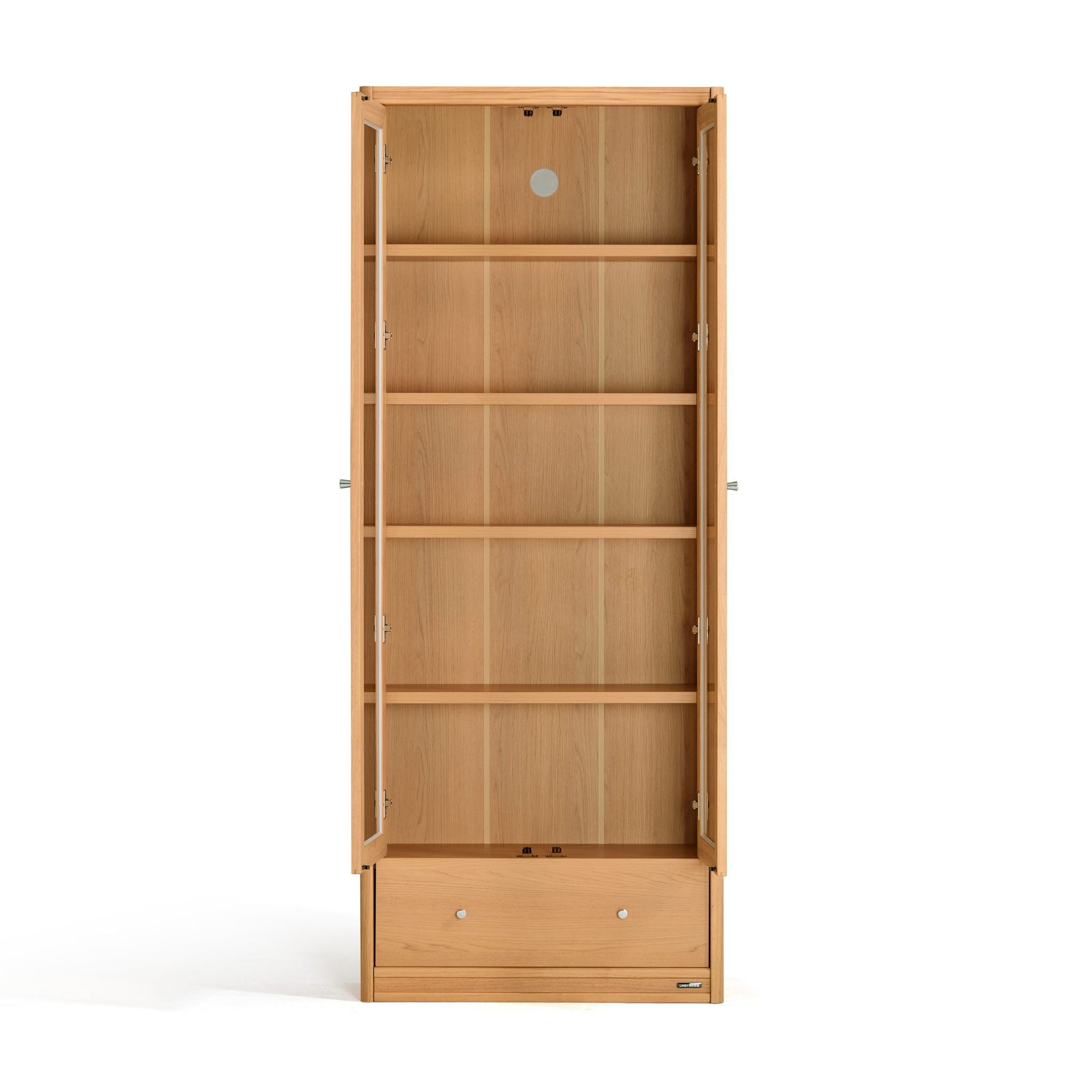 Linspire Aalto Display Cabinet, Natural Wood