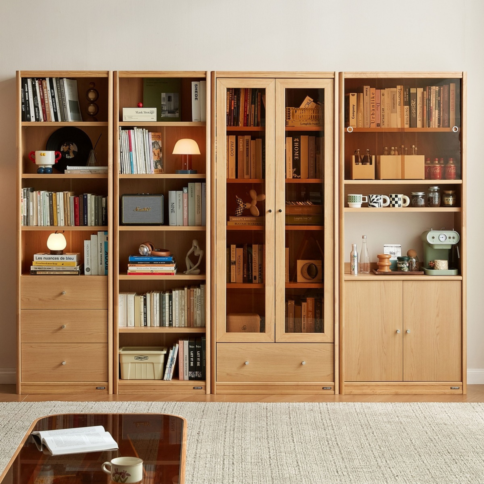 Linspire Aalto Tall Cabinet, Natural Wood