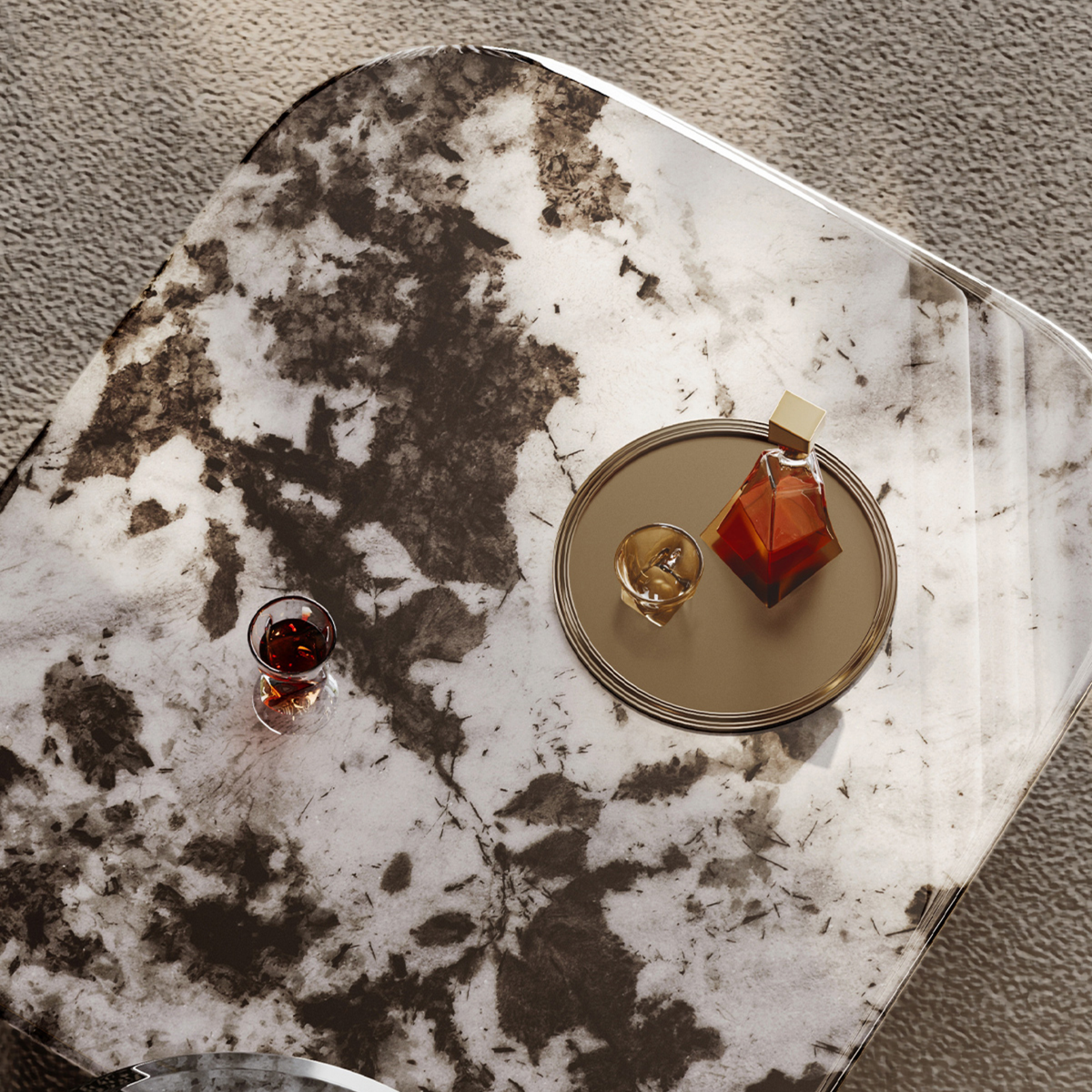 Linspire Solace Marble Top Coffee Table