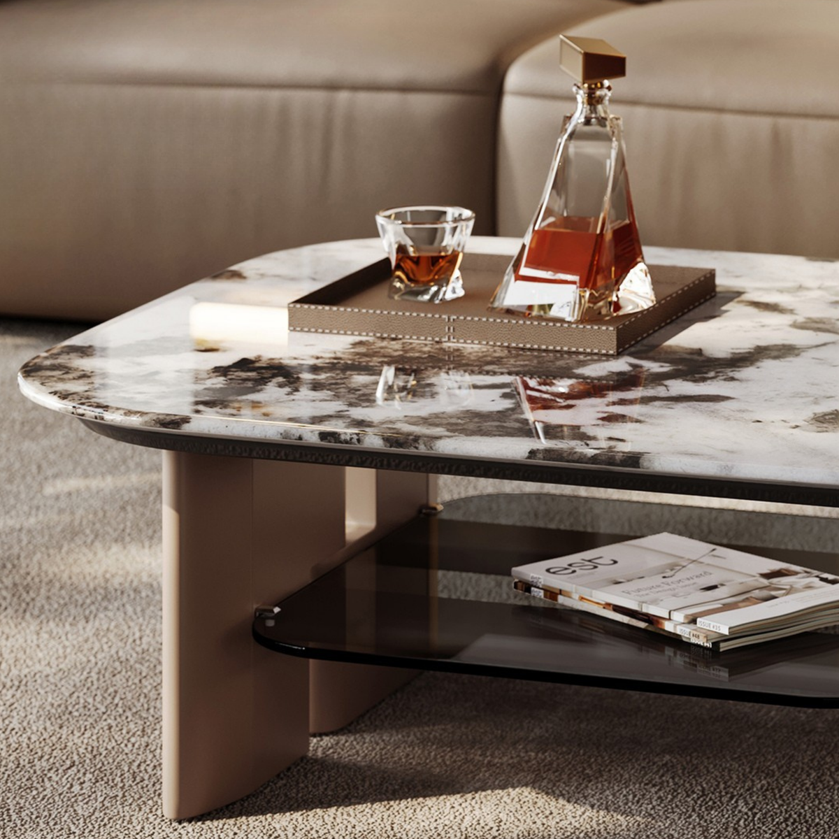 Linspire Solace Marble Top Coffee Table