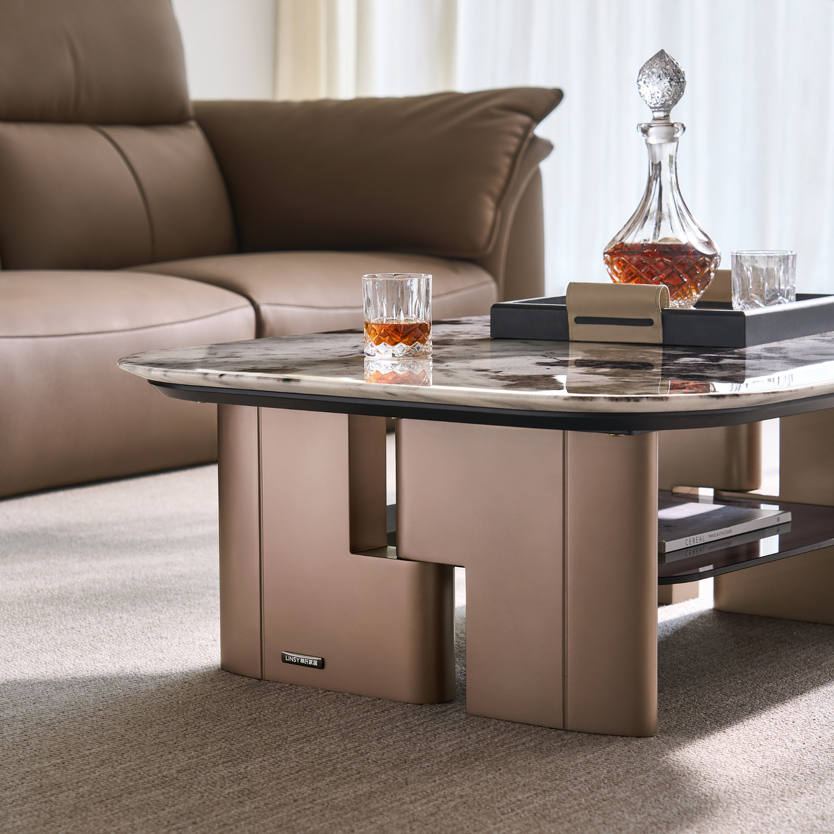 Linspire Solace Marble Top Coffee Table