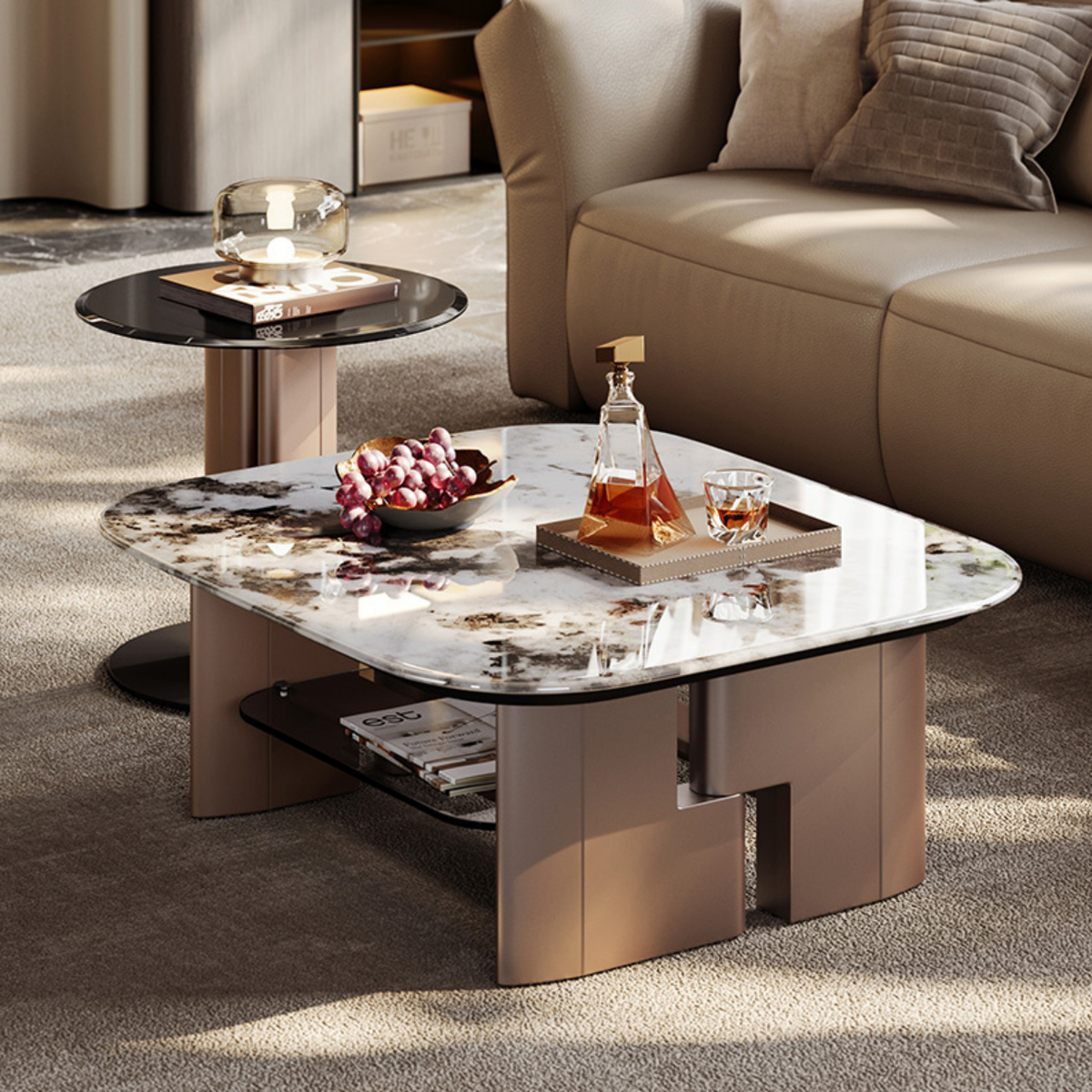 Linspire Solace Marble Top Coffee Table