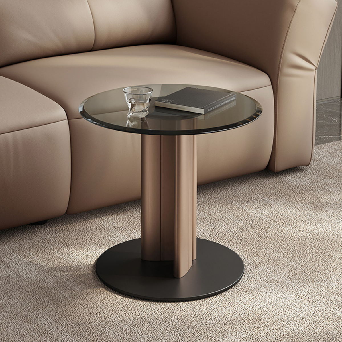 Linspire Solace Glass Top Side Table