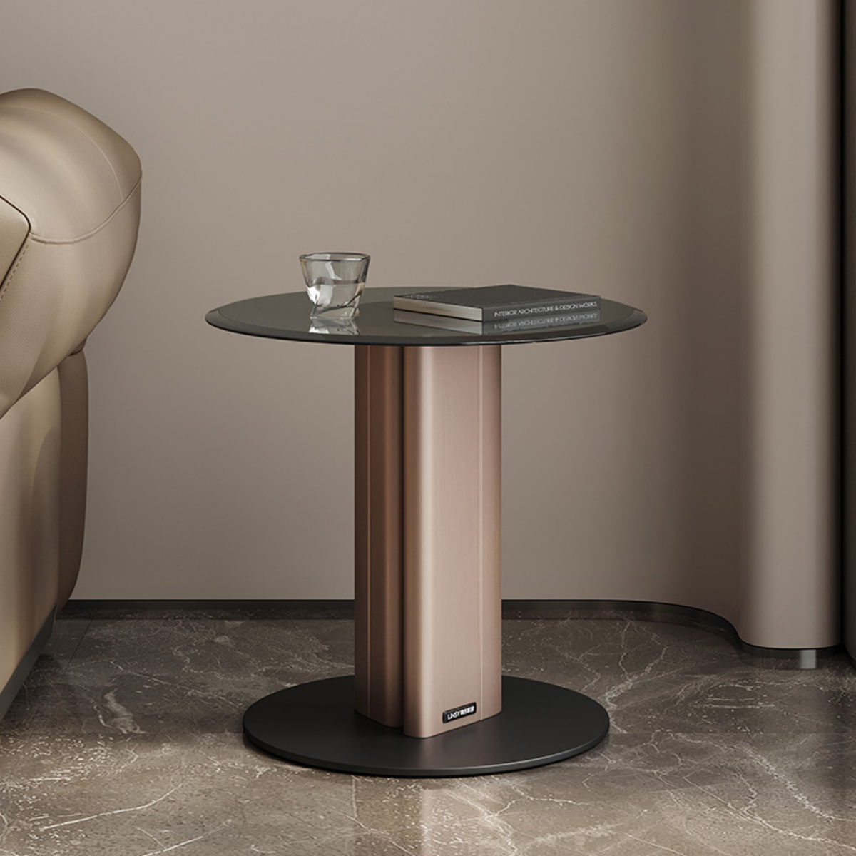 Linspire Solace Glass Top Side Table