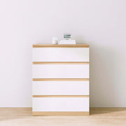 Loft Ensio Chest of 4 drawers, White & Natural Wood
