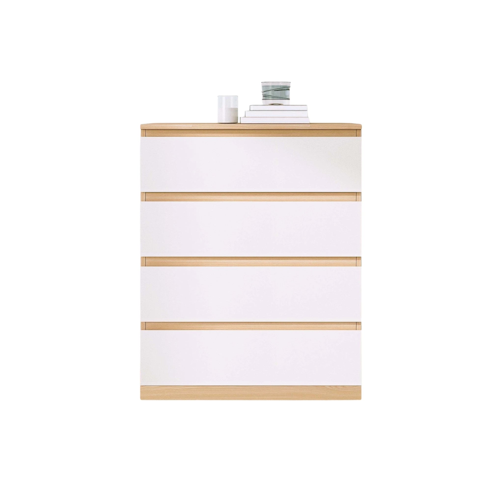 Loft Ensio Chest of 4 drawers, White & Natural Wood