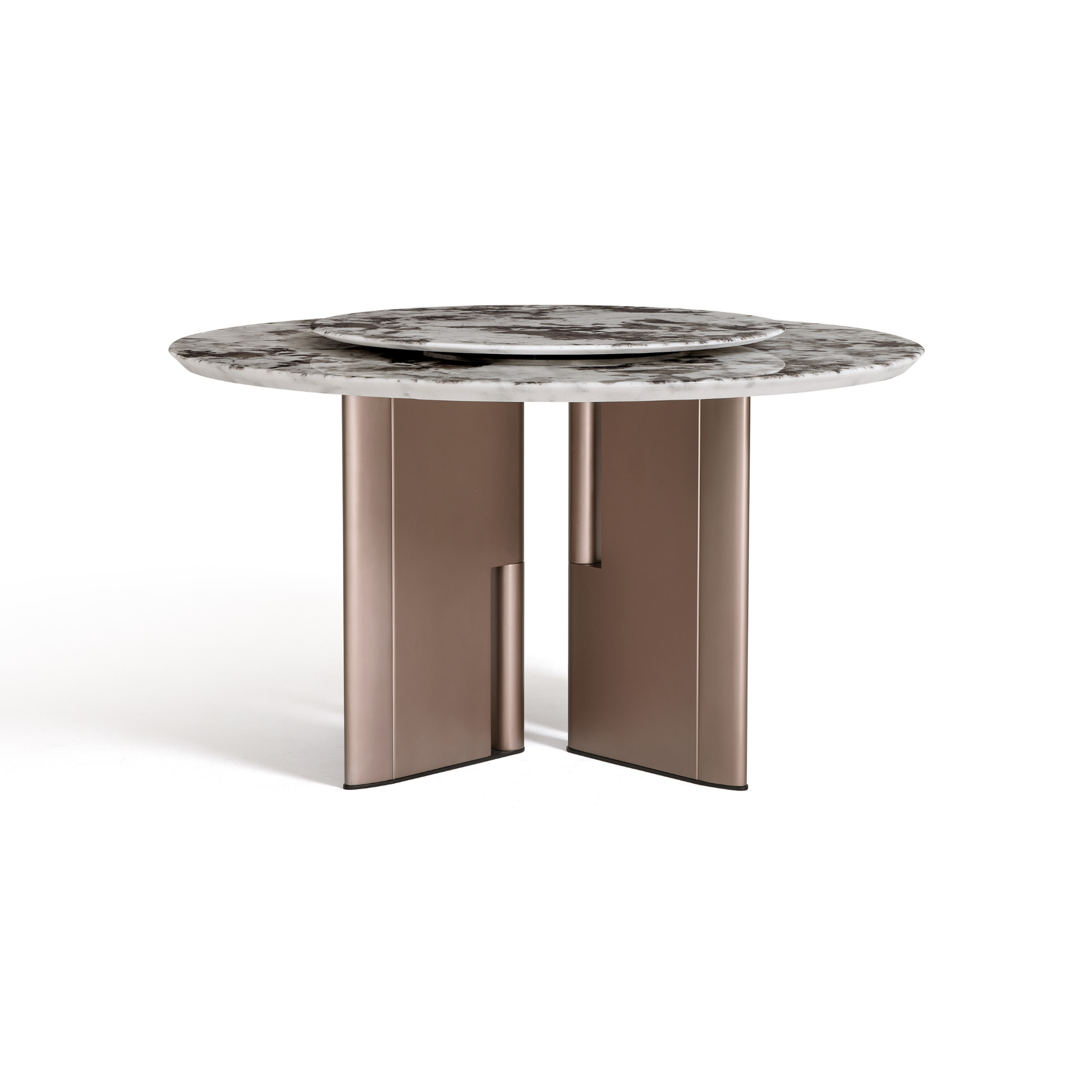 Linspire Solace Round Marble Top Dining Table with Centre Turntable, Marble