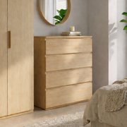 Loft Ensio Chest of 4 Drawers, Natural Wood