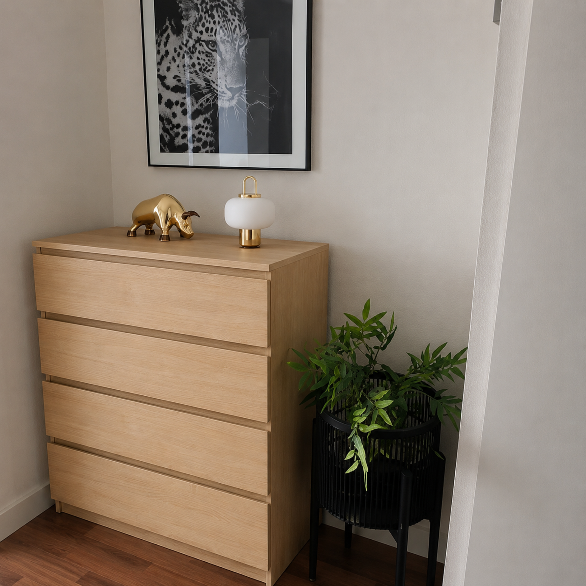 Loft Ensio Chest of 4 Drawers, Natural Wood